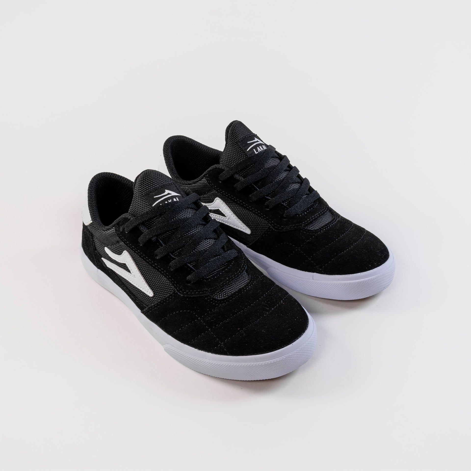 Lakai Cambridge Kids Skate Shoes - Black/White, available at Prime Delux Store, Plymouth, Devon, UK.
