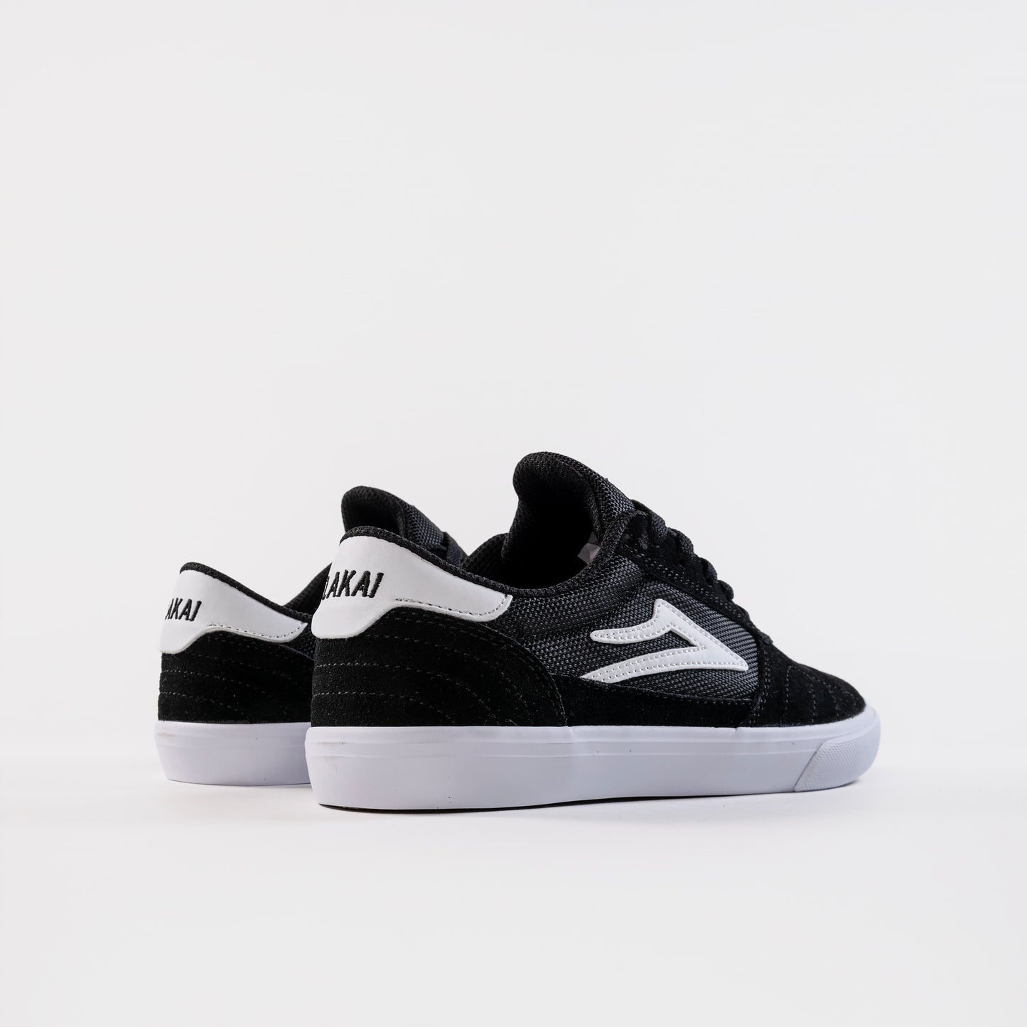 Lakai Cambridge Kids Skate Shoes - Black/White, available at Prime Delux Store, Plymouth, Devon, UK.