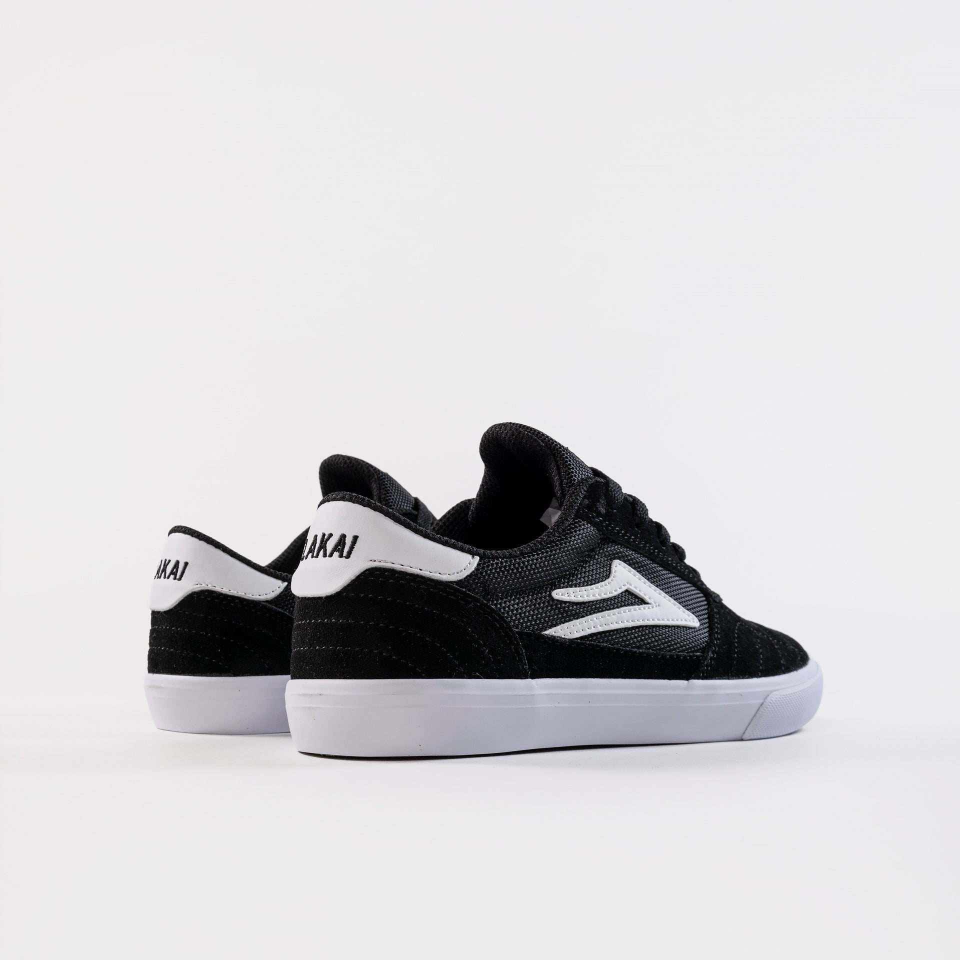 Lakai Cambridge Kids Skate Shoes - Black/White, available at Prime Delux Store, Plymouth, Devon, UK.