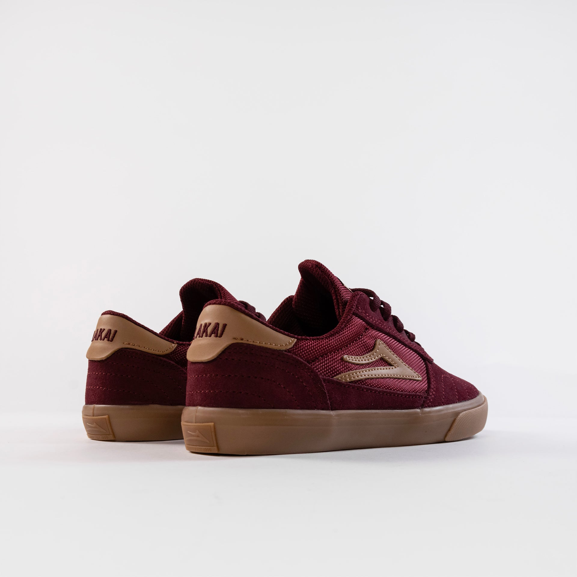 Lakai Cambridge Kids Skate Shoes - Burgundy, available at Prime Delux Store, Plymouth, Devon, UK.