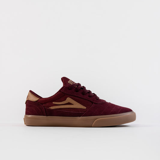 Lakai Cambridge Kids Skate Shoes - Burgundy, available at Prime Delux Store, Plymouth, Devon, UK.