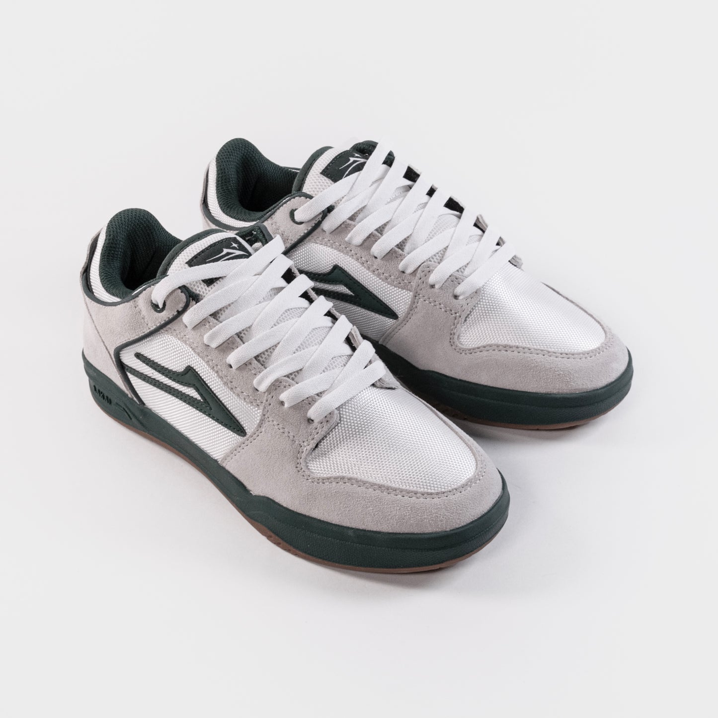 Lakai Telford Low Elite Skate Shoes - White/Green, available at Prime Delux Store, Plymouth, Devon, UK.