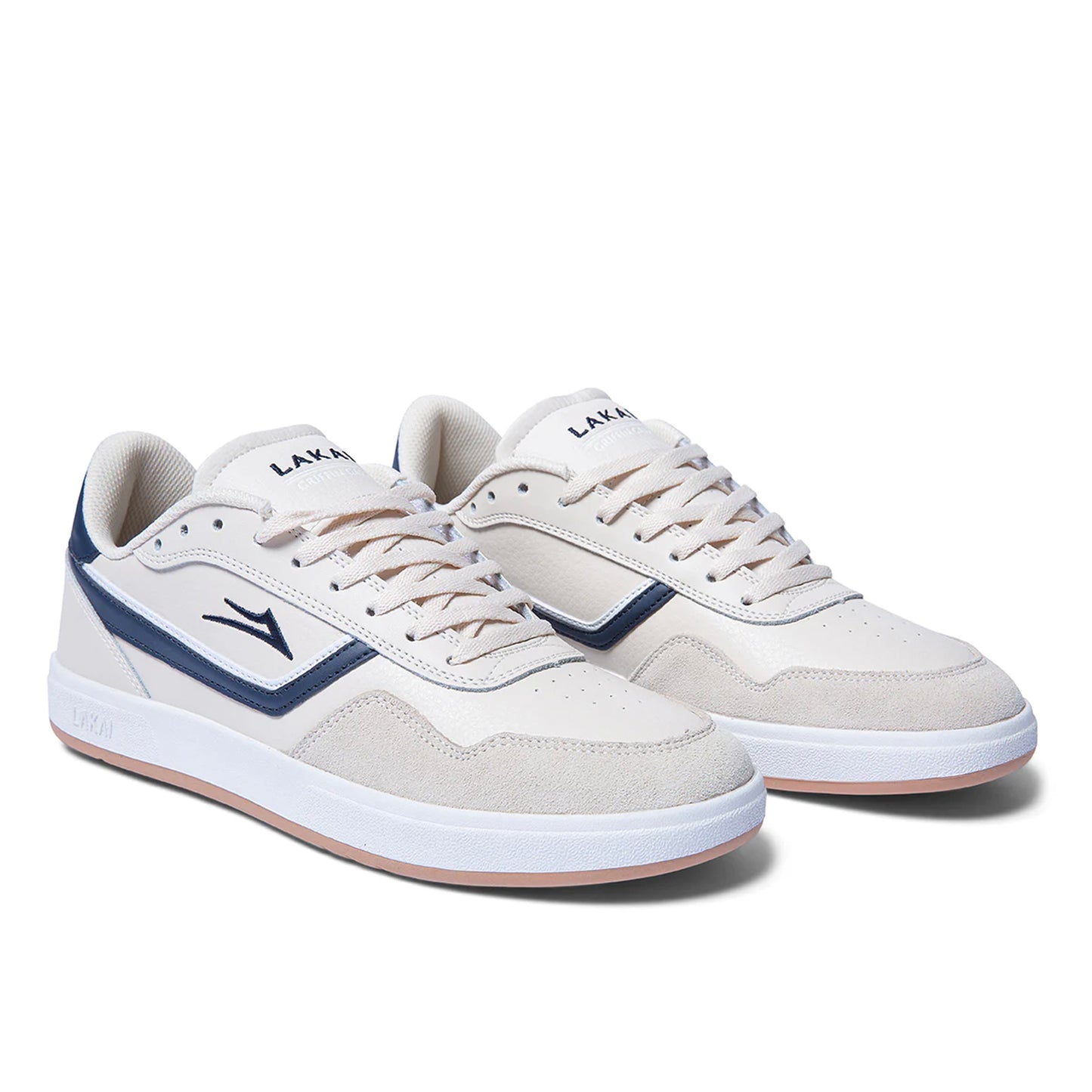 Lakai Terrace Skate Shoes - Cream/ Navy - Prime Delux Store