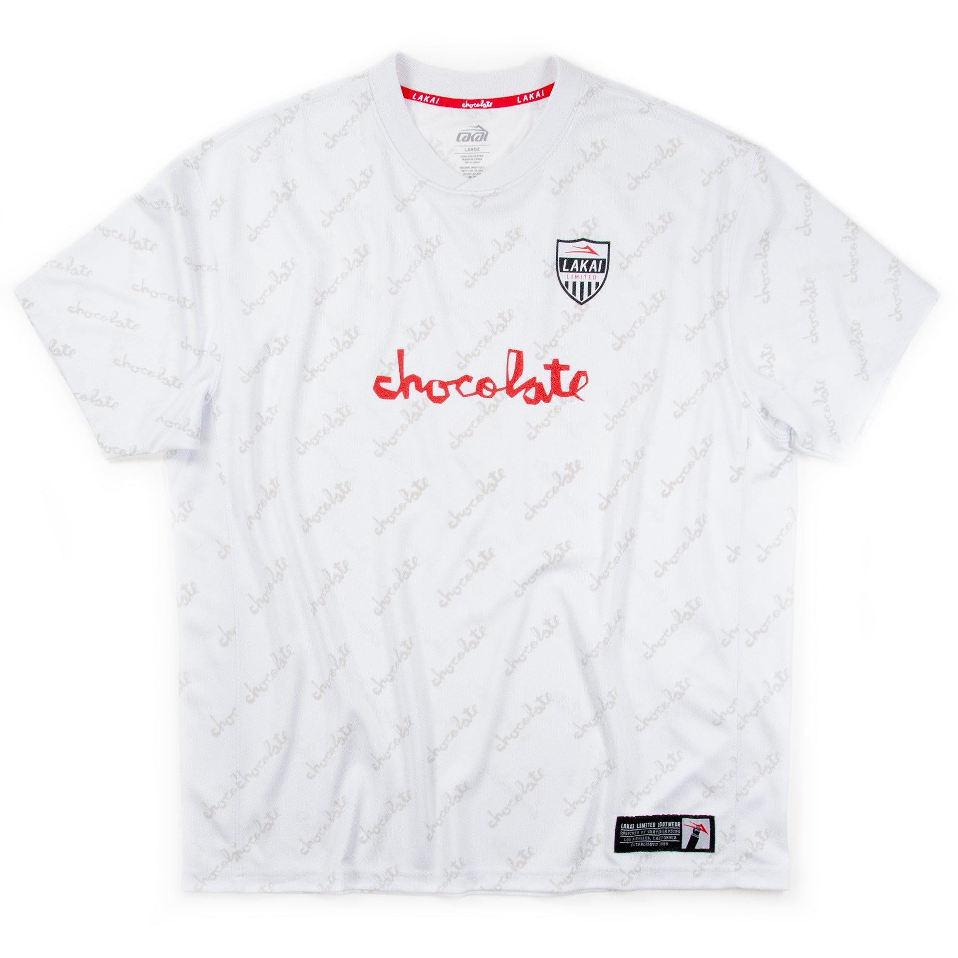 Lakai x Chocolate - Athletic Jersey T-Shirt - White - Prime Delux Store