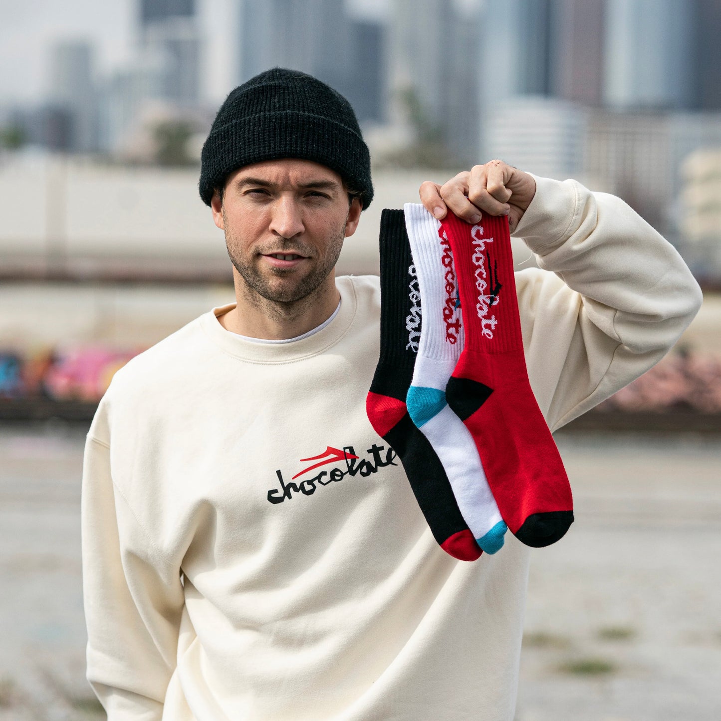 Lakai x Chocolate - Chunk Logo Socks - Black - Prime Delux Store