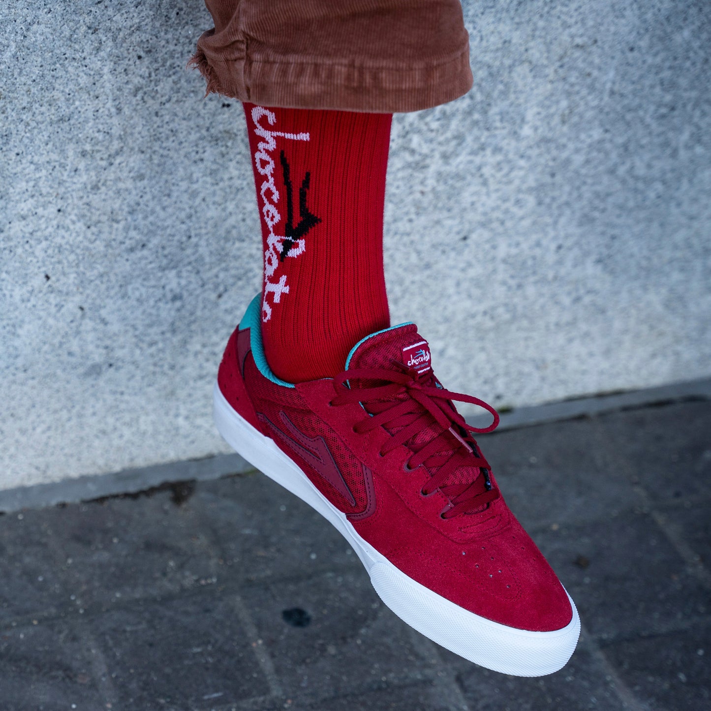 Lakai x Chocolate - Chunk Logo Socks - Red - Prime Delux Store