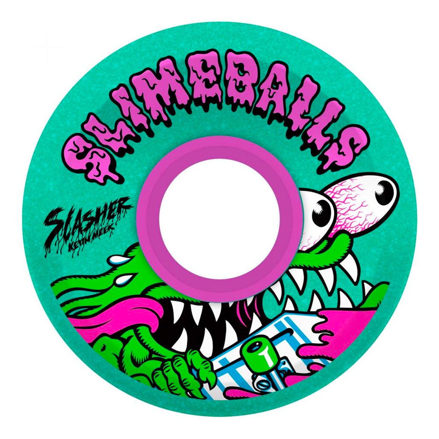 Santa Cruz - 60mm - 78a Meek Slasher OG Slime Balls Wheels - Slime Green - Prime Delux Store