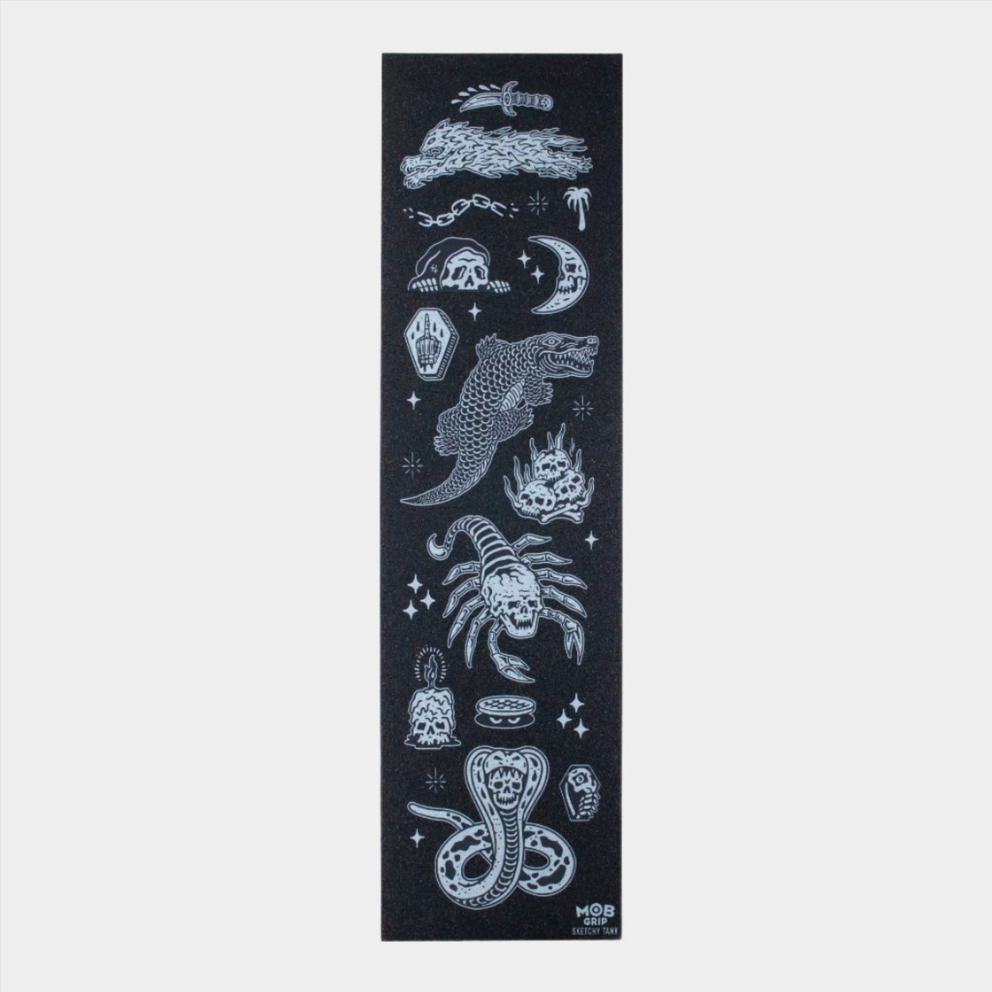 Mob 33 x 9" Trippy Tanks Scorpion Griptape Sheet - Black - Prime Delux Store