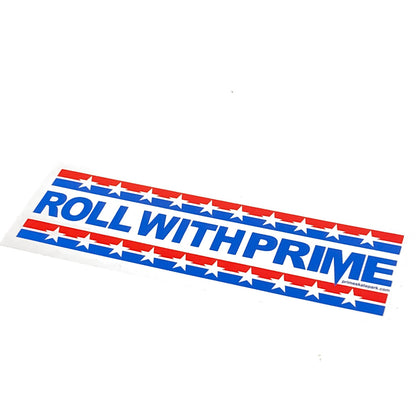Prime Delux - Roll With Prime Sticker L - Red / Blue on White - Prime Delux Store