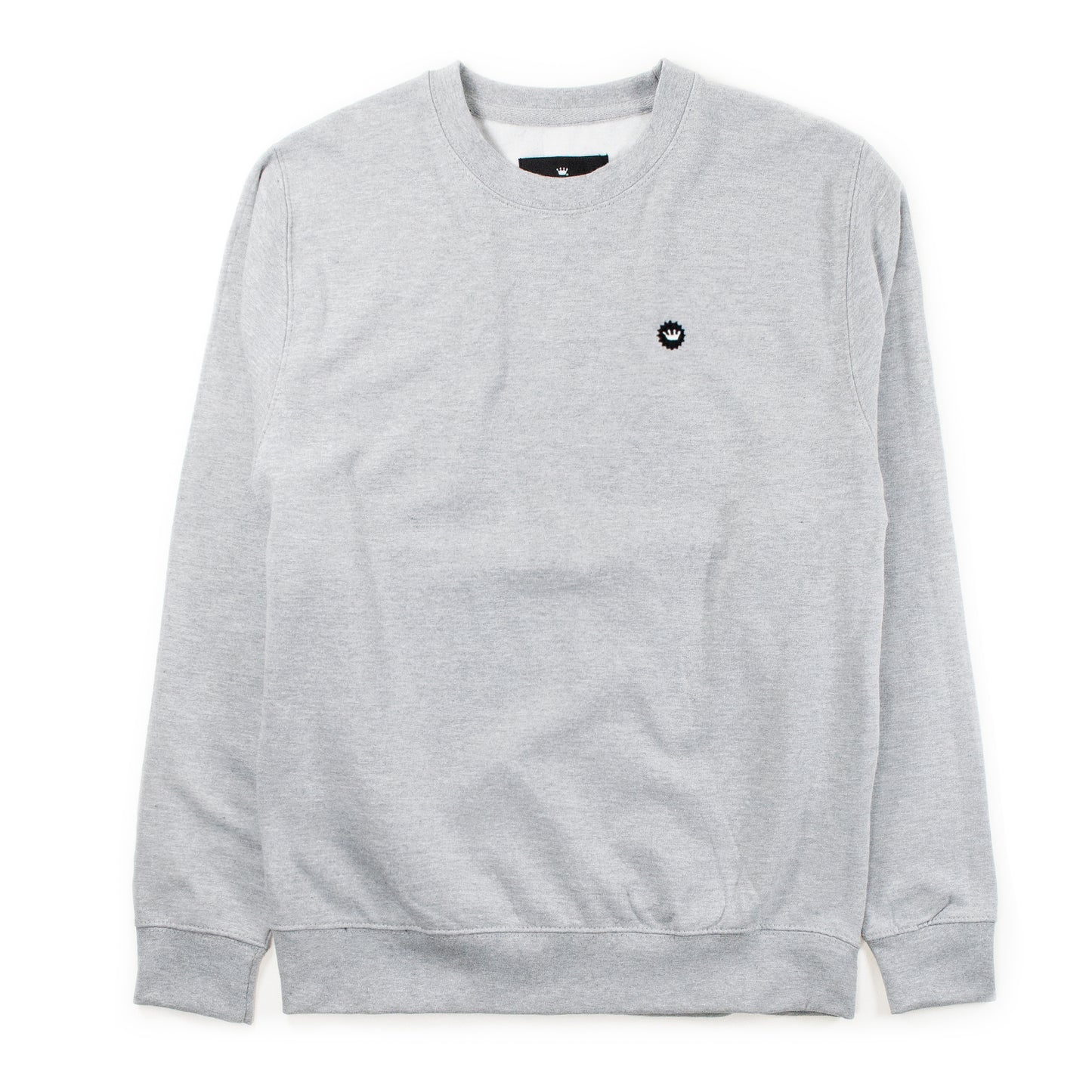 Prime Delux Icon 2 Embroidered Crew Sweat - Heather Grey - Prime Delux Store