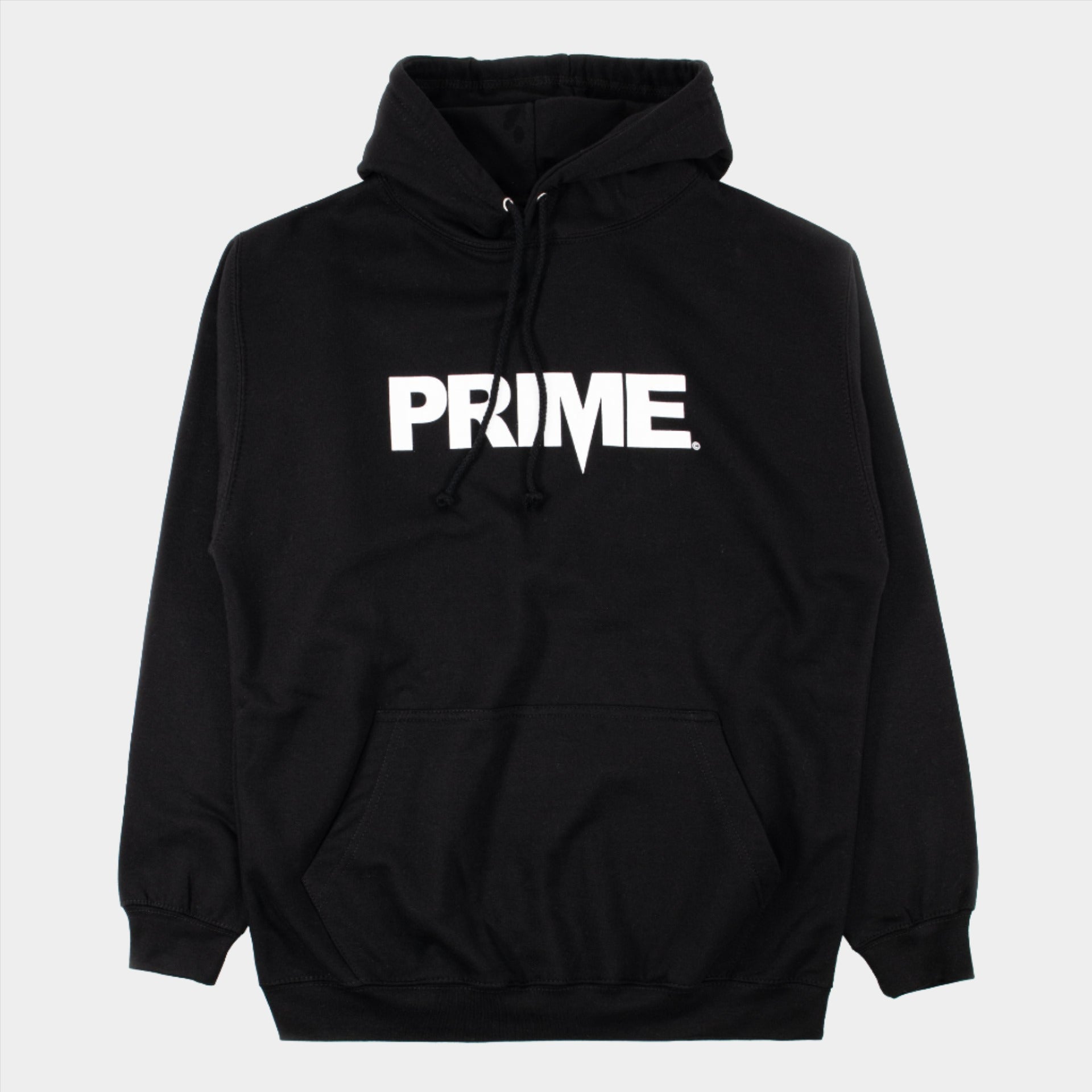 Prime Delux OG Logo Hooded Sweat - Black / White - Prime Delux Store