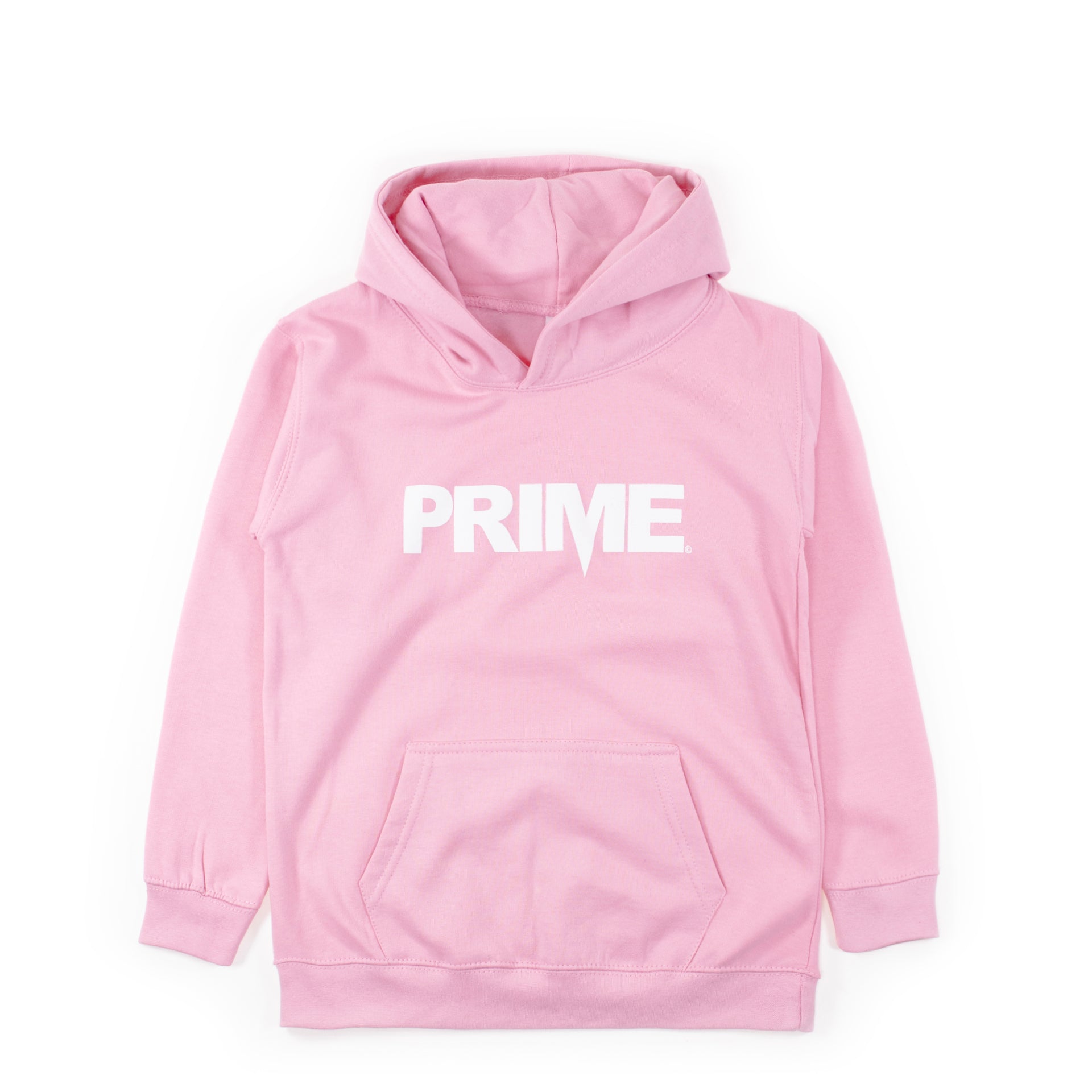 Prime Delux OG Logo Kids Hooded Sweat - Light Pink / White - Prime Delux Store
