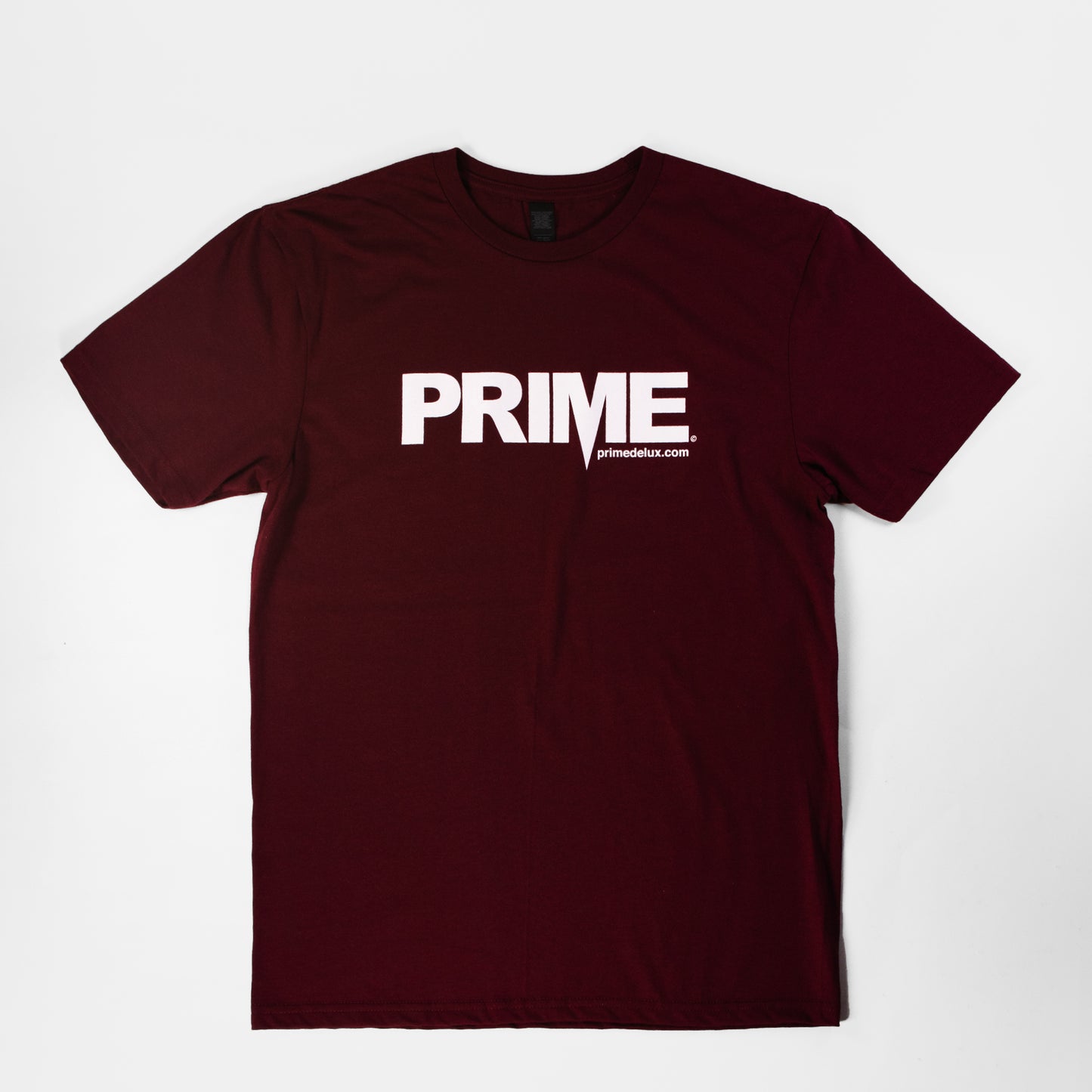 Prime Delux OG Logo T Shirt - Maroon / White - Prime Delux Store