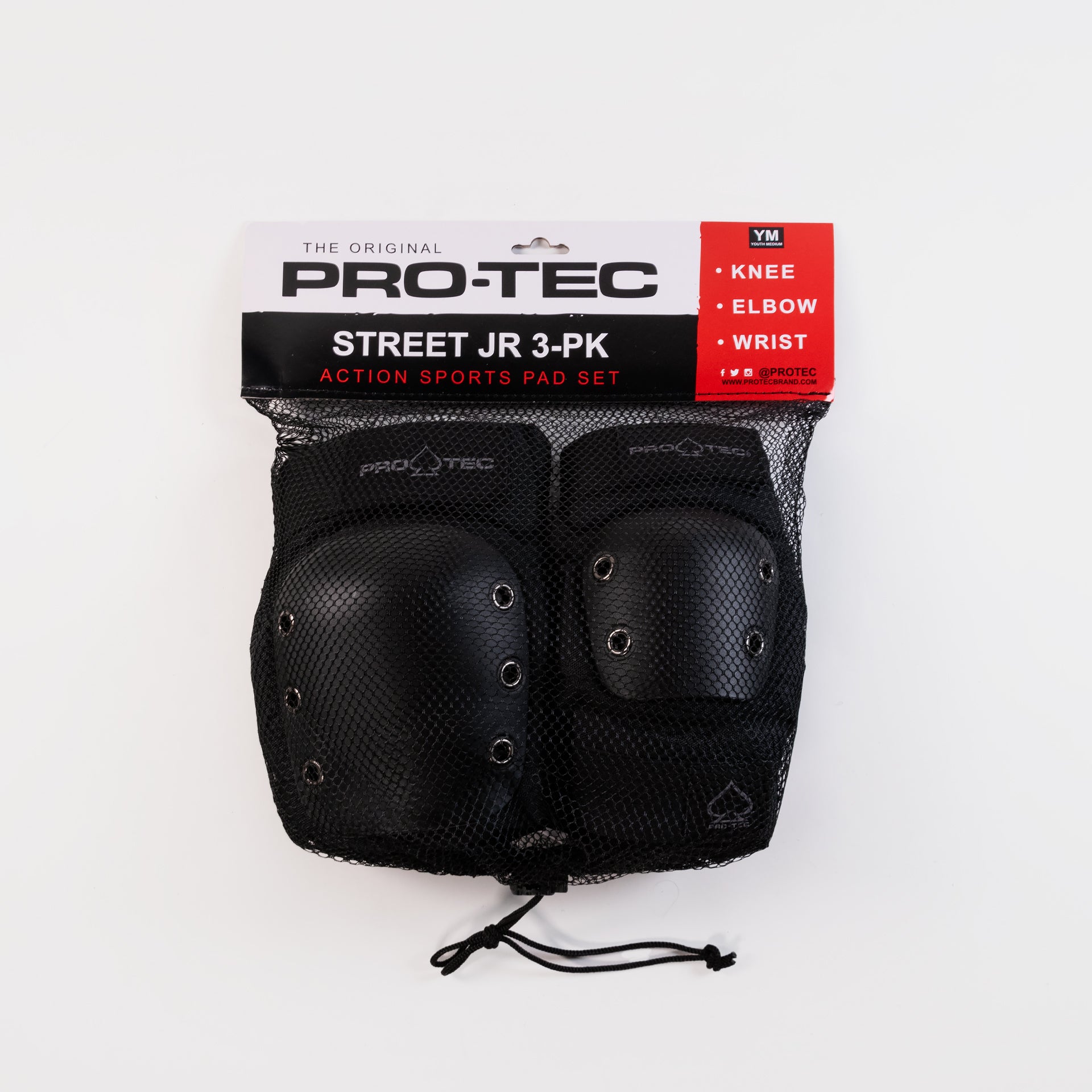 Pro-Tec Street Gear Open Back 3 Pack Pad Set - Black - Prime Delux Store