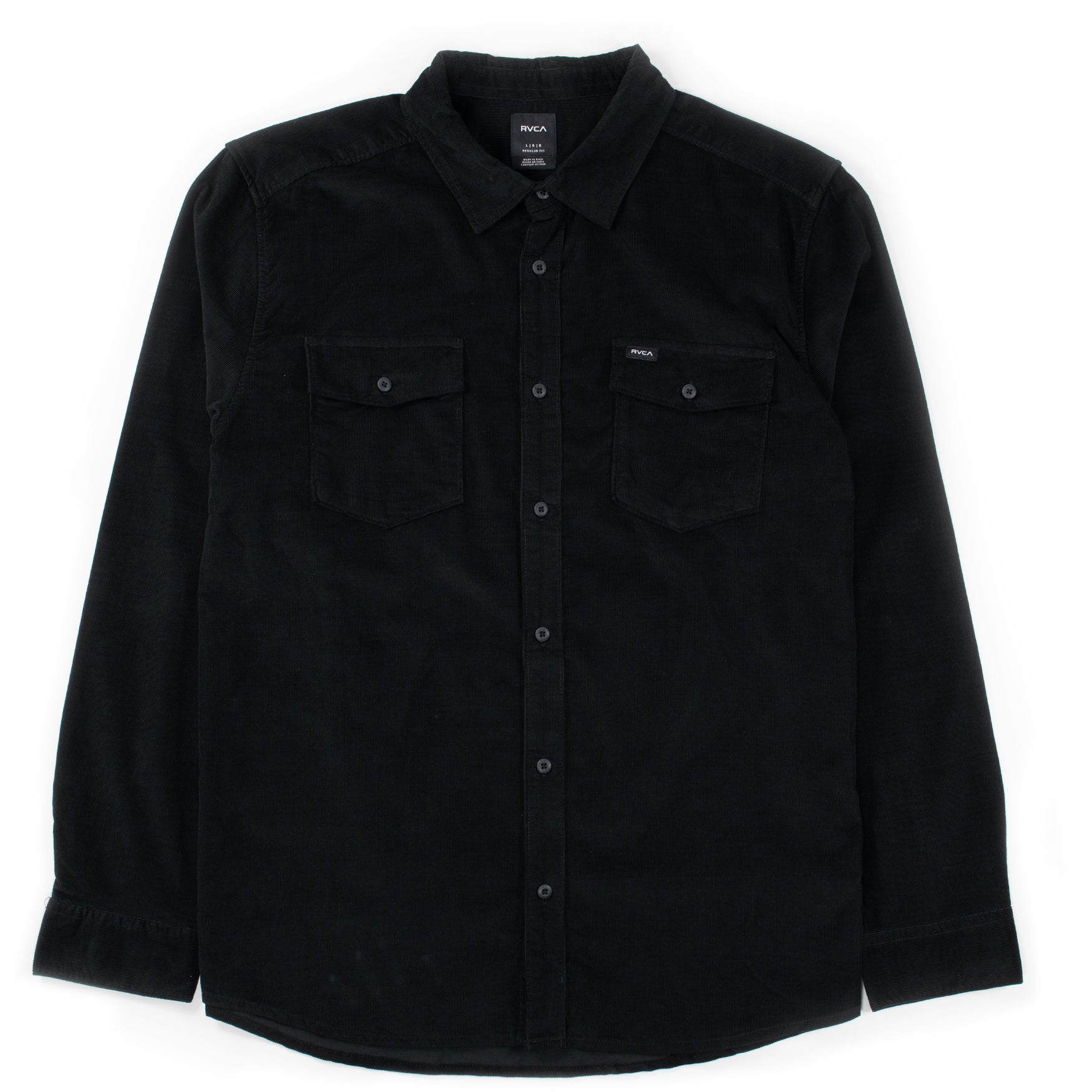 RVCA Freeman Cord Shirt - Black - Prime Delux Store