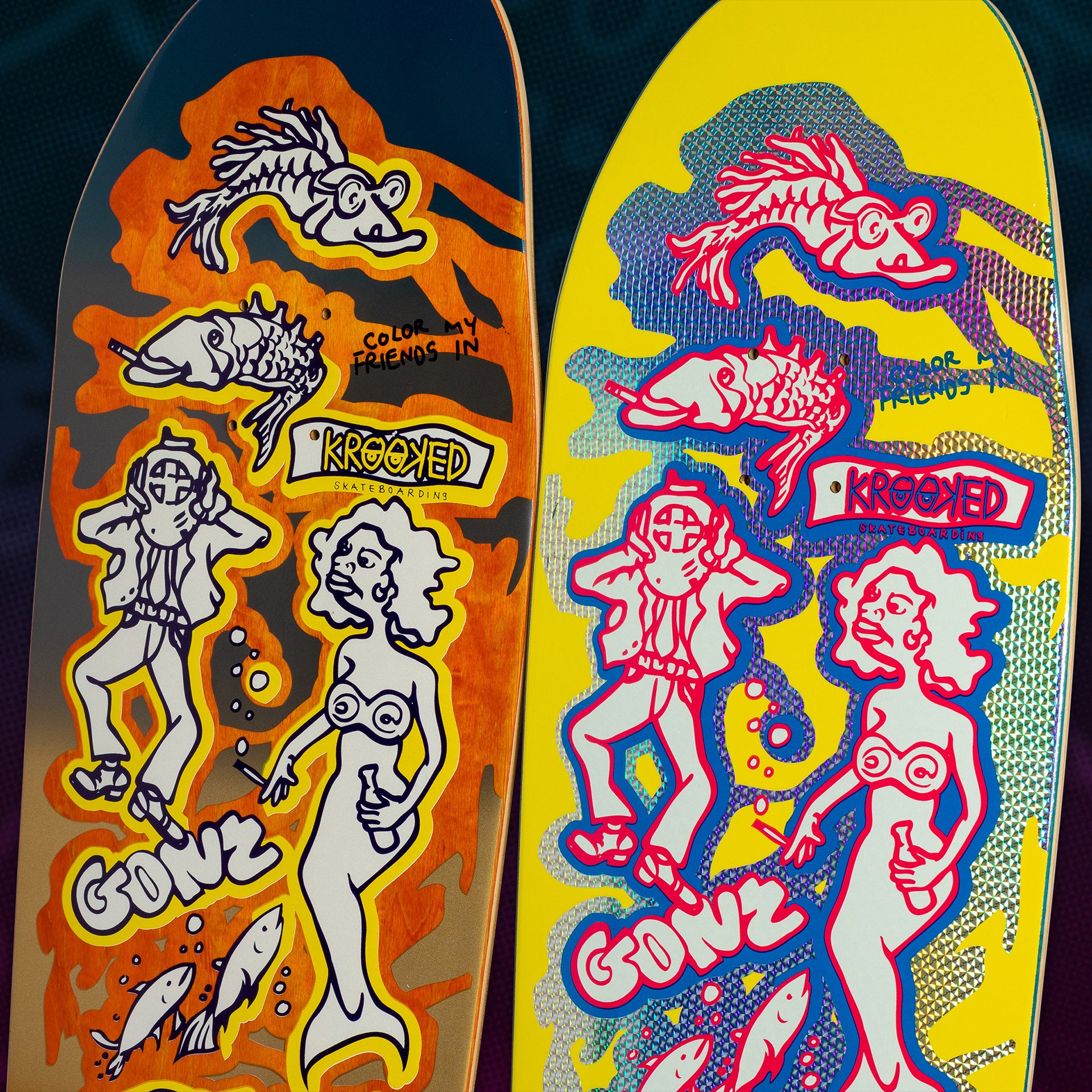 Krooked - 9.85" - V2 (Rare) Gonz Colour Friend SSD24 - Assorted - Prime Delux Store