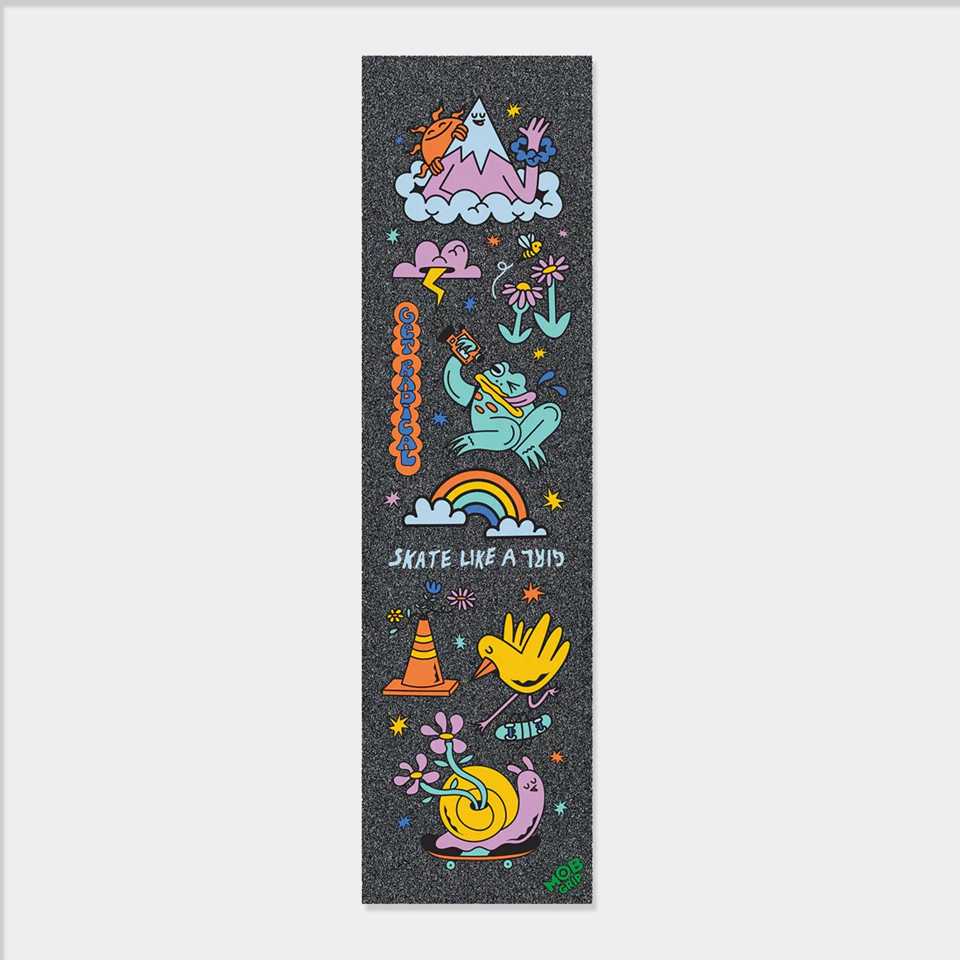 Mob 33 x 9" Skate Like a Girl Griptape Sheet - Black - Prime Delux Store