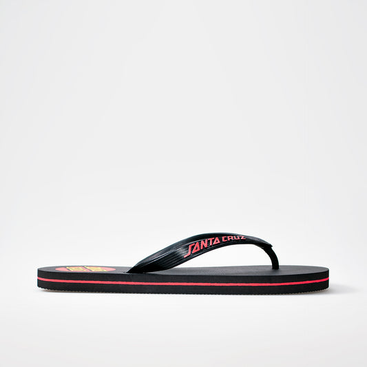 Santa Cruz Classic Dot Thong Flip Flop - Black - Prime Delux Store
