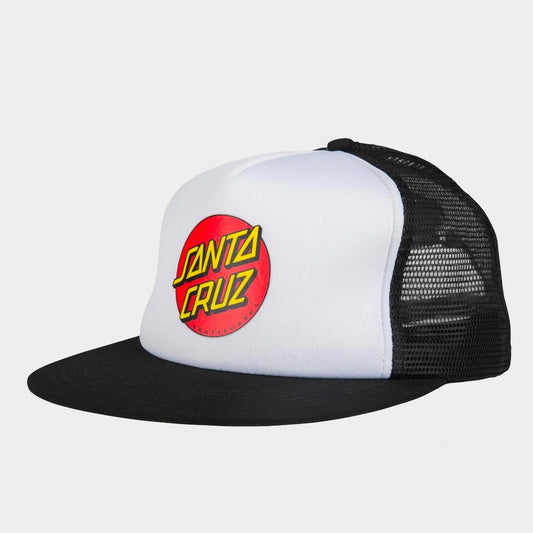 Santa Cruz Classic Dot Mesh Cap - White/Black - Prime Delux Store
