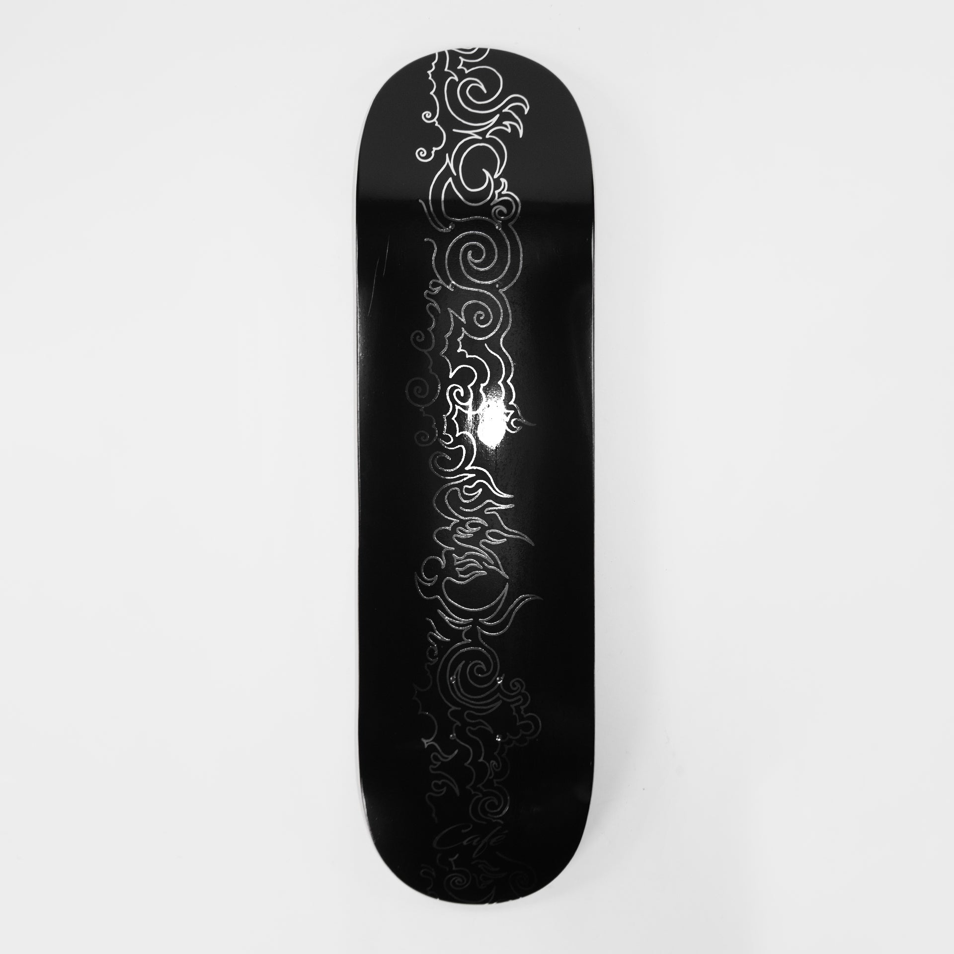 Skateboard Café - 8.375" - C2 Shape Clouds Deck - Black/Silver Foil - Prime Delux Store