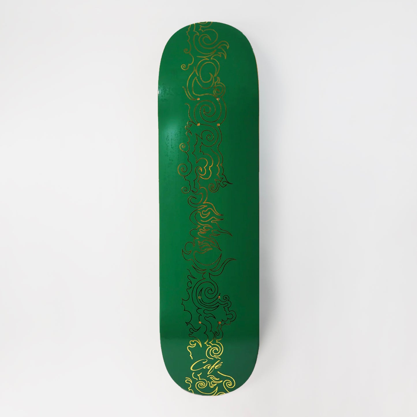 Skateboard Café - 8.375" - C2 Shape Clouds Deck - Green/ Silver Foil - Prime Delux Store