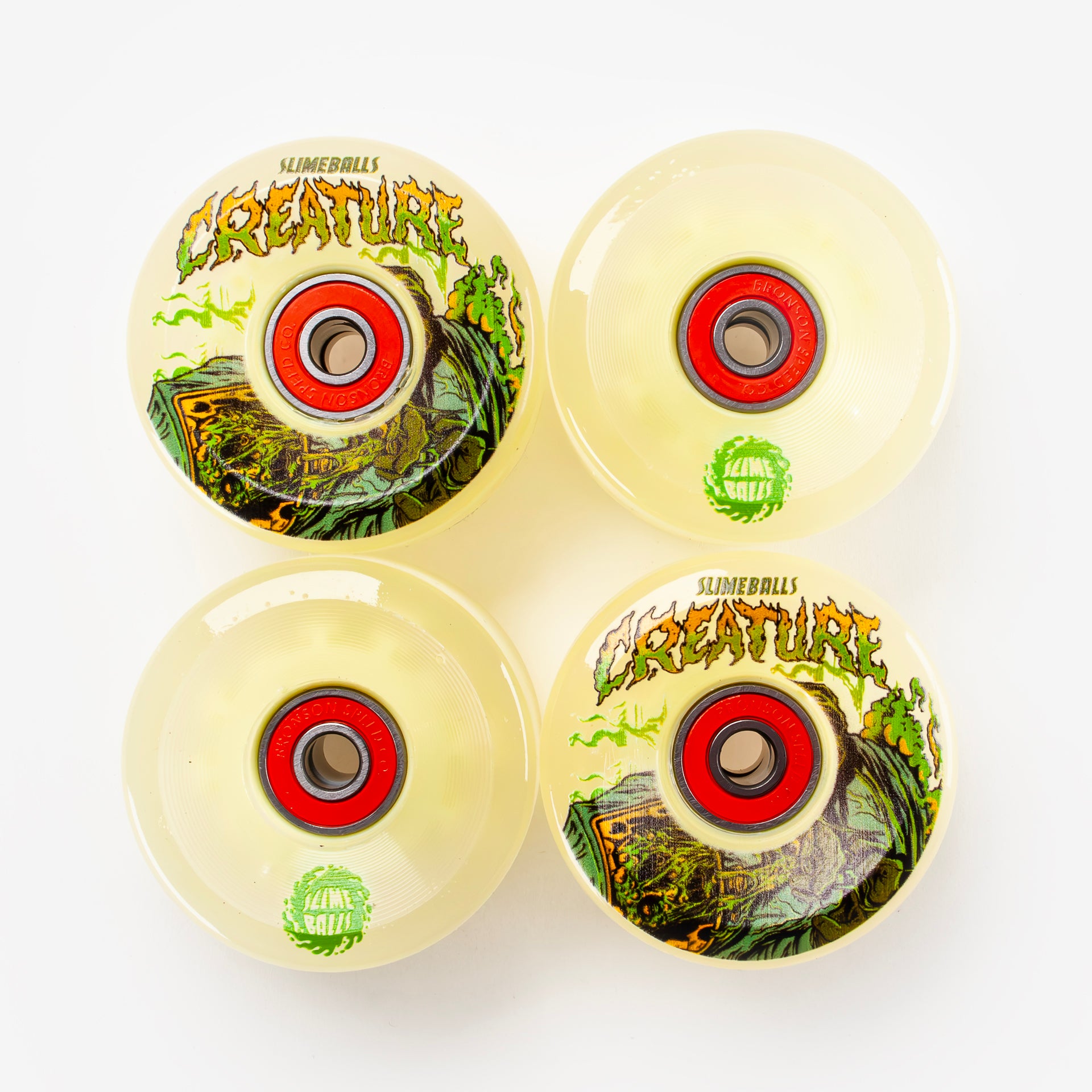 Slime Balls - 60mm - 78a Creature Atomic Light up Wheels - Green - Prime Delux Store