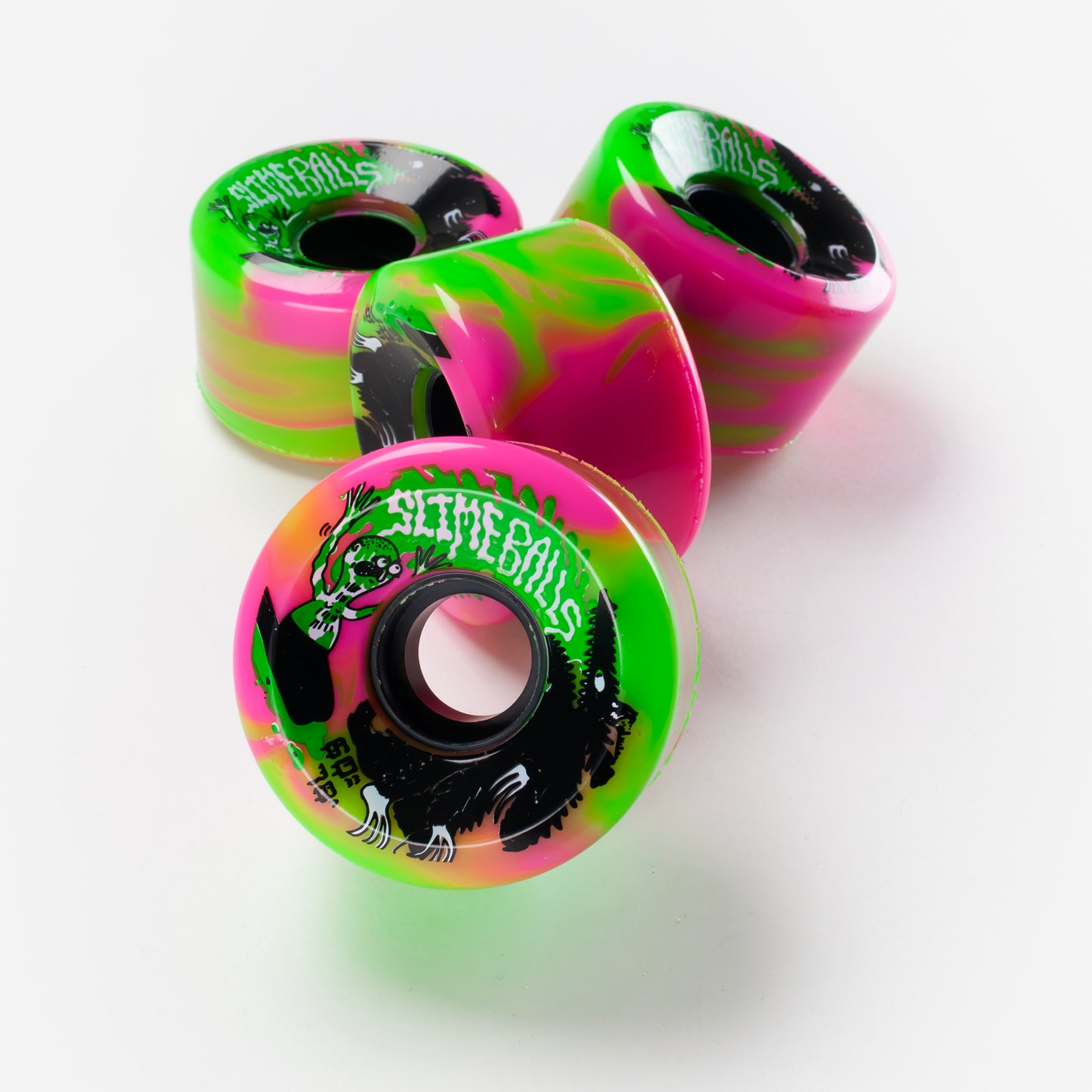 Slime Balls - 60mm - 78a Jay Howell OG Slime Wheels - Pink Green Swirl - Prime Delux Store