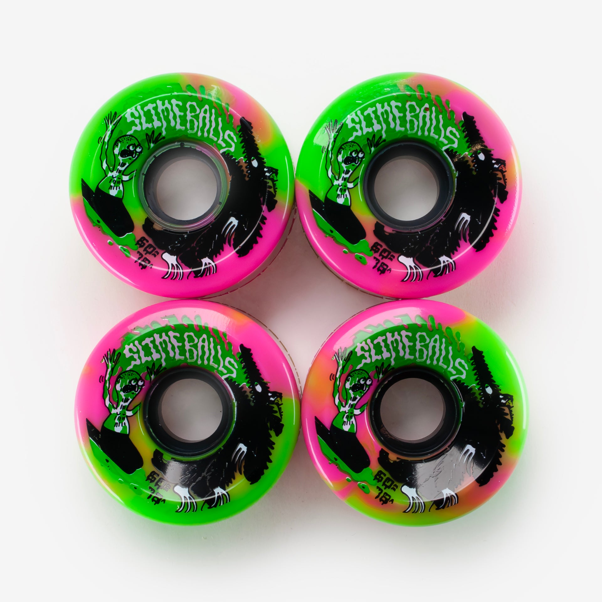 Slime Balls - 60mm - 78a Jay Howell OG Slime Wheels - Pink Green Swirl - Prime Delux Store