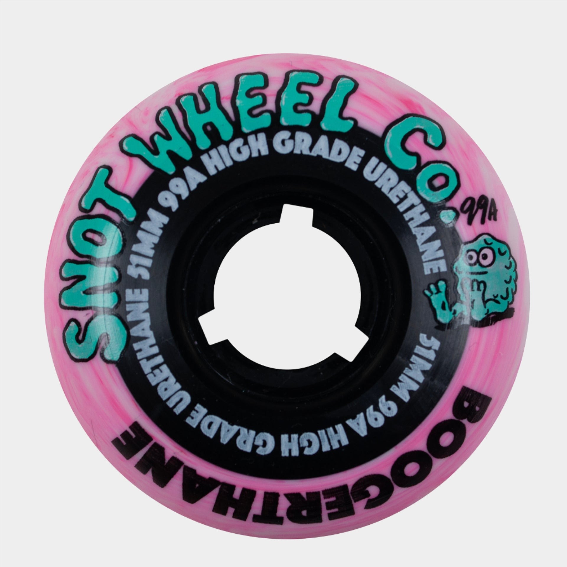 Snot - 51mm - 99a Boogerthane Wheels - Pink/ Natural Swirl - Prime Delux Store