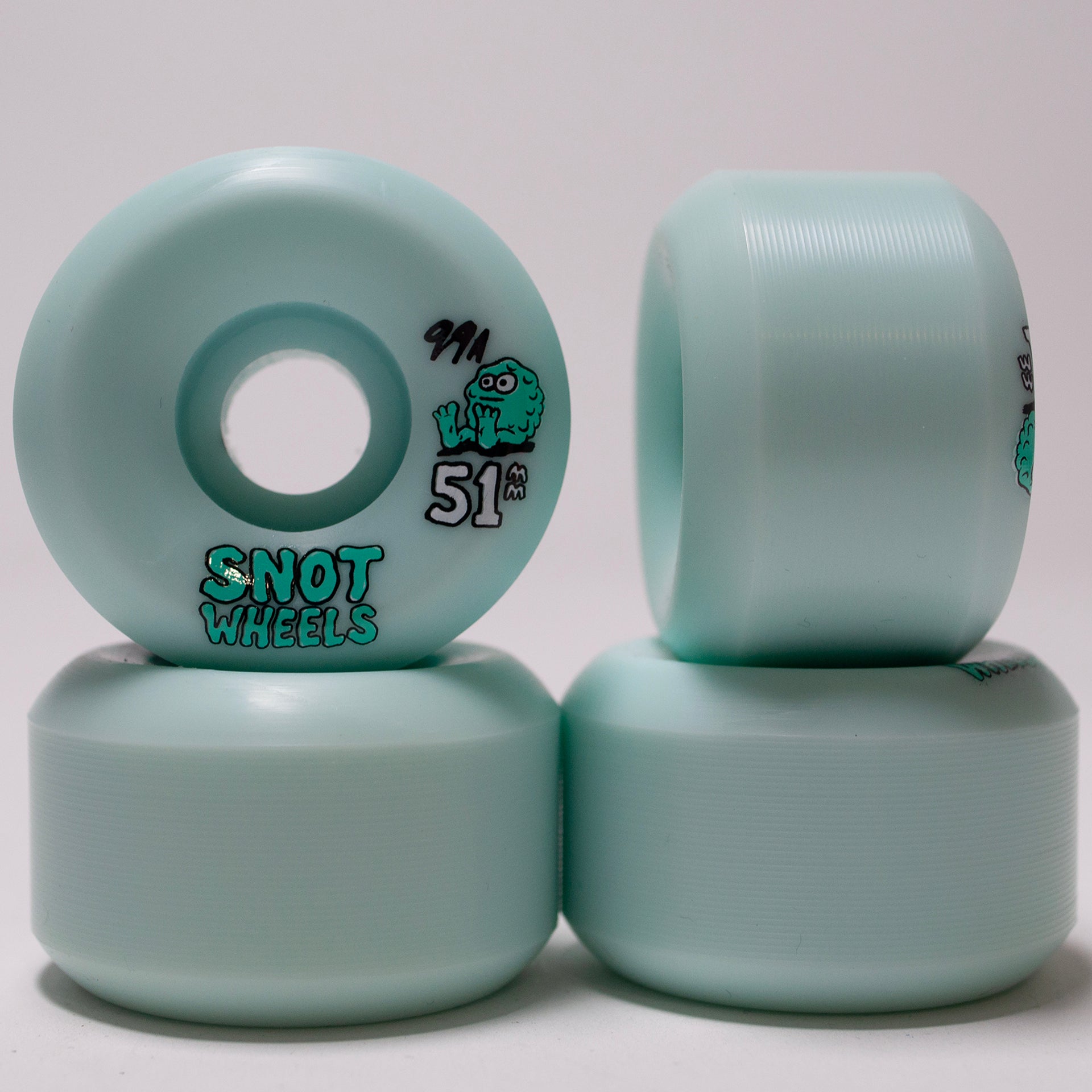 Snot - 51mm - 99a Lil Team Conical Shape Wheels - Teal - Prime Delux Store