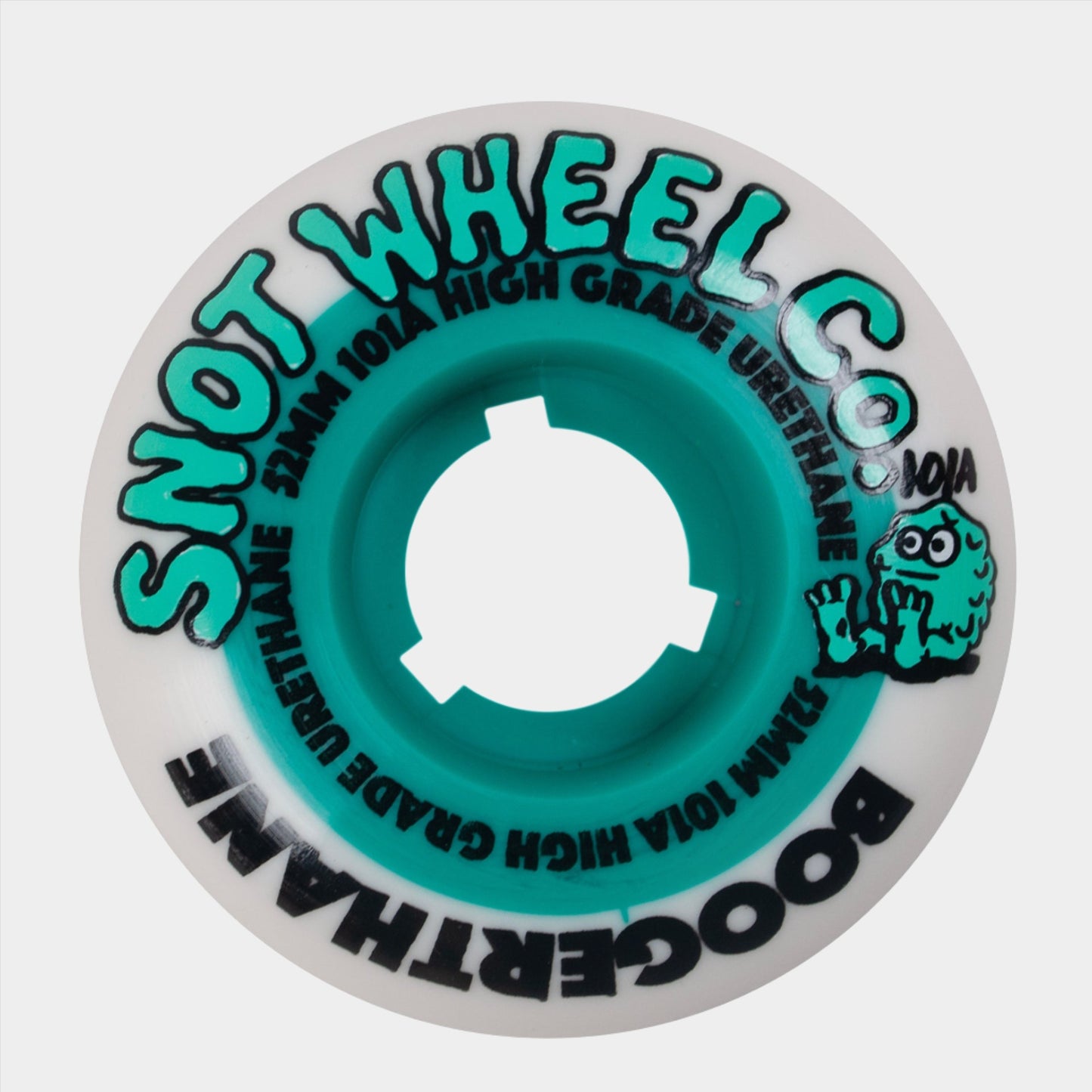 Snot - 52mm - 101a Boogerthane Wheels - White/ Teal - Prime Delux Store