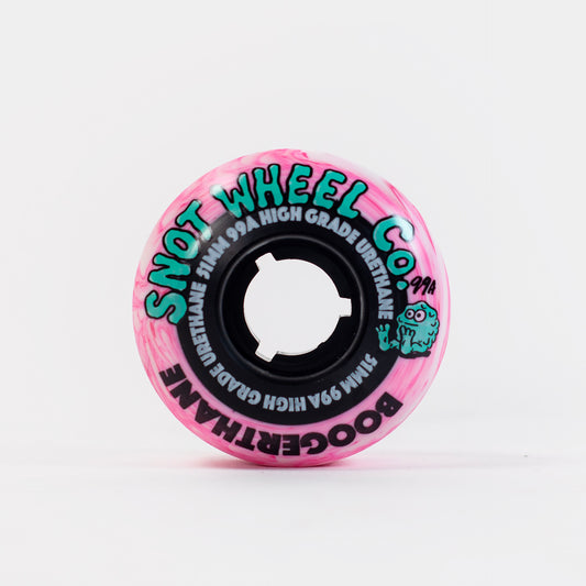 Snot - 51mm - 99a Boogerthane Wheels - Pink/ Natural Swirl - Prime Delux Store