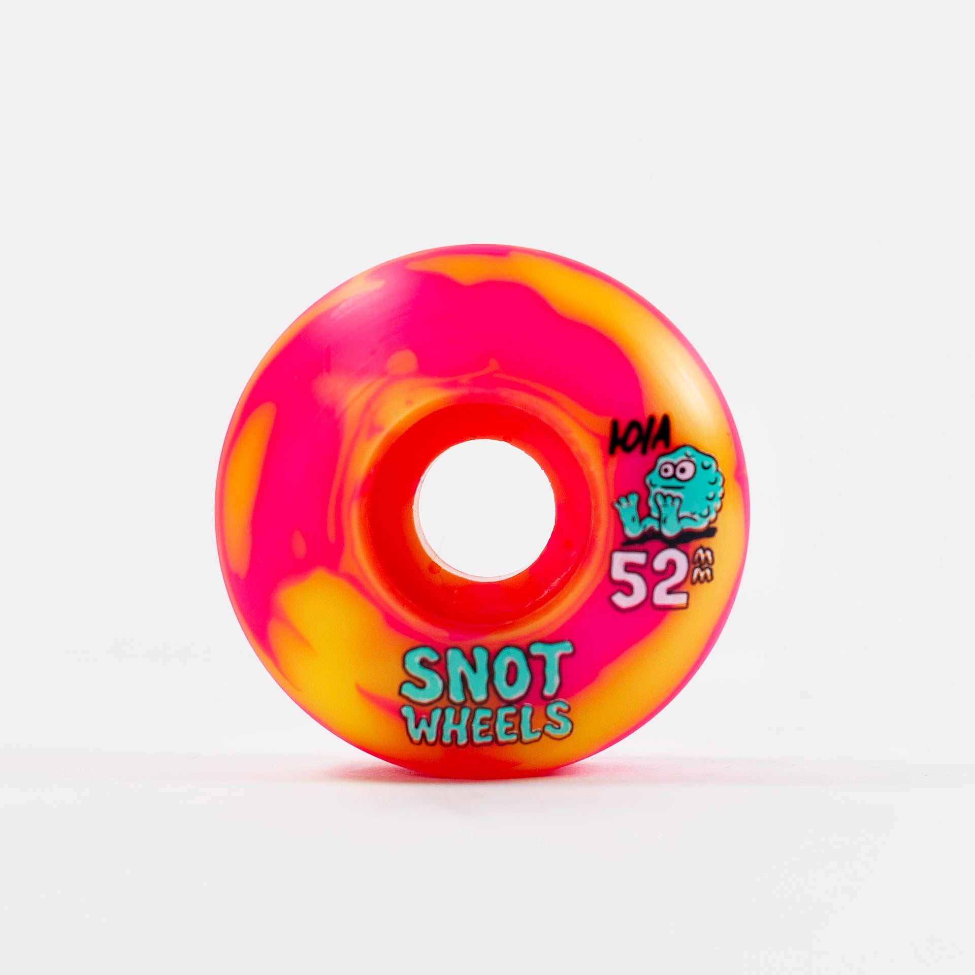 Snot - 52mm - 101a Swirls Original Shape Wheels - Pink/ Yellow - Prime Delux Store