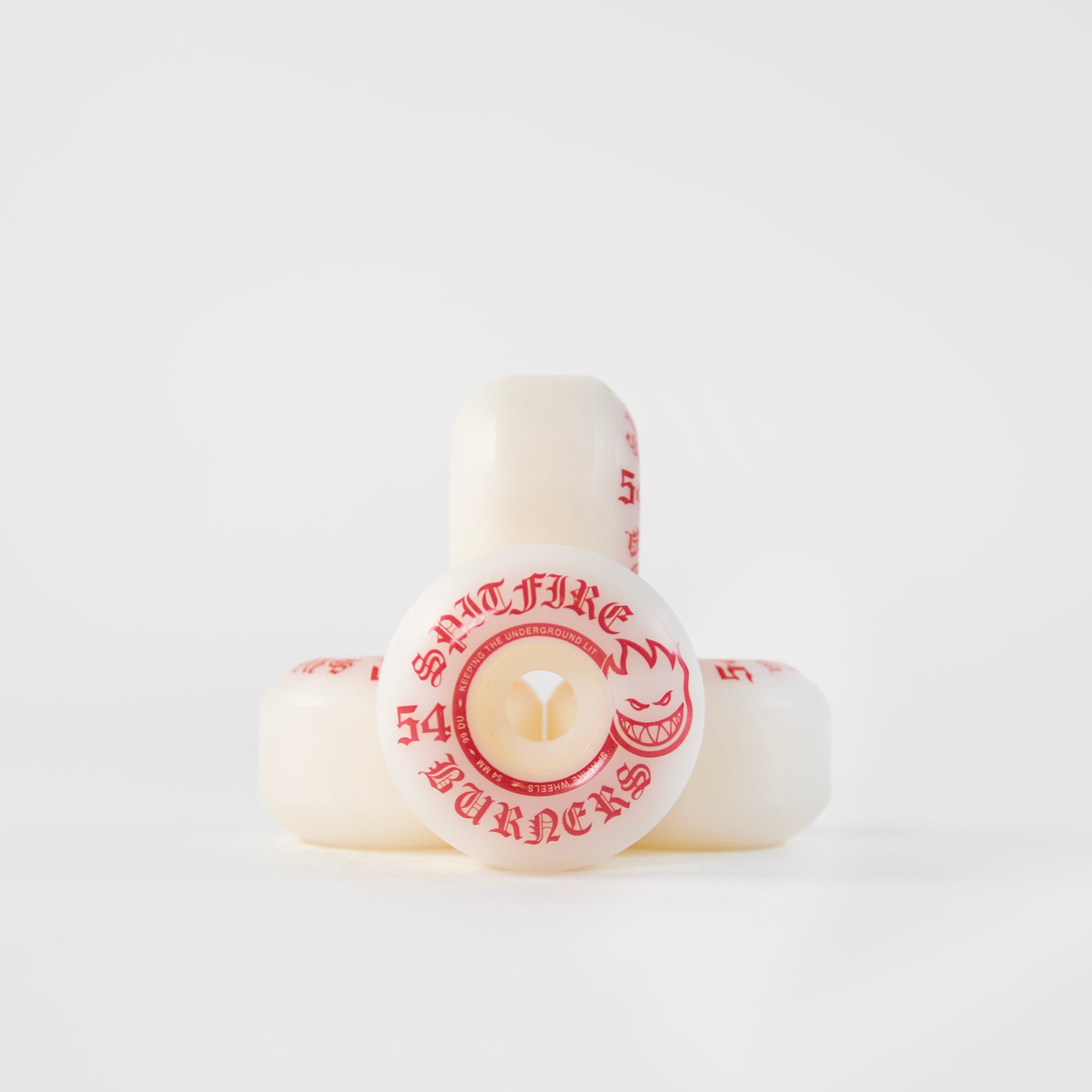 Spitfire - 54mm - 99a Burners Wheels - White - Prime Delux Store
