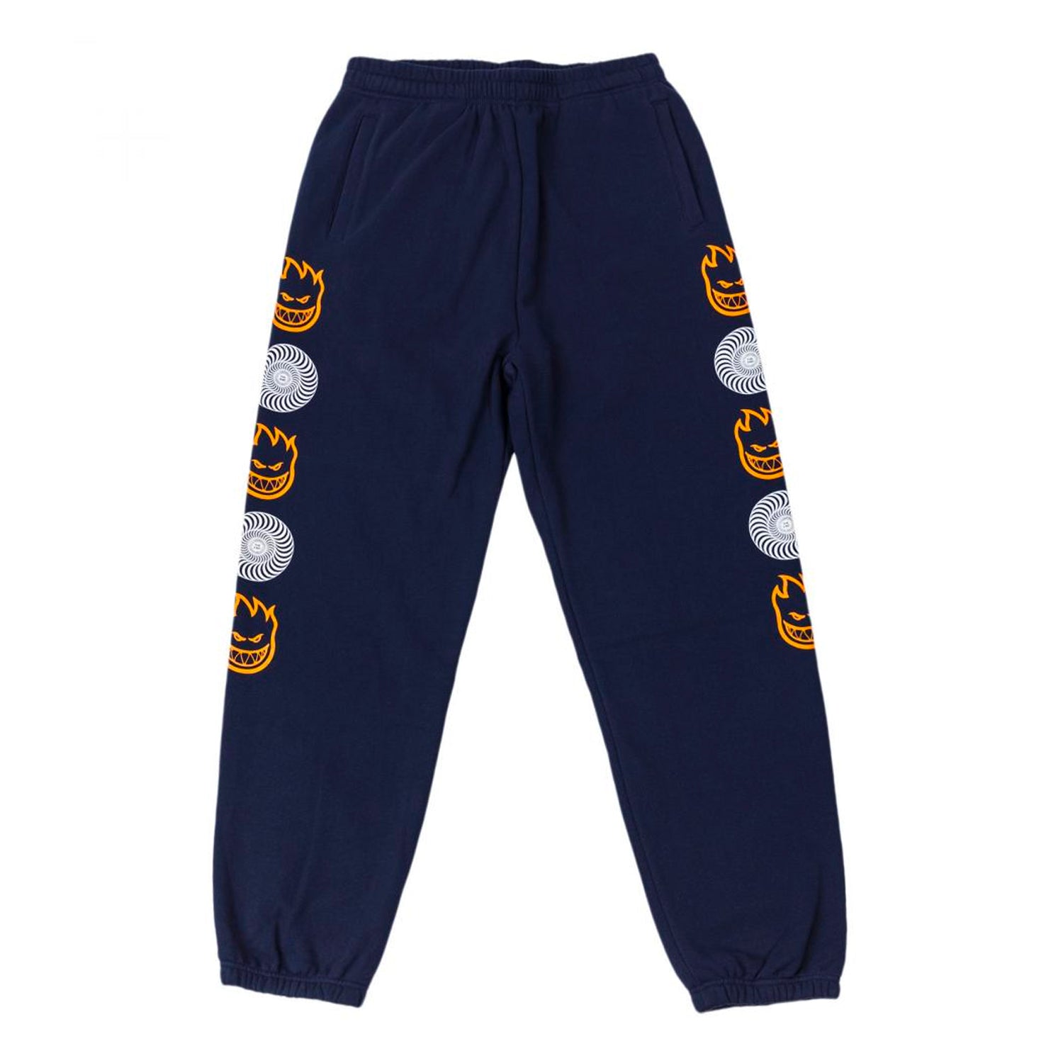 Spitfire Bighead Swirl Combo Sweatpants - Navy / Orange / White