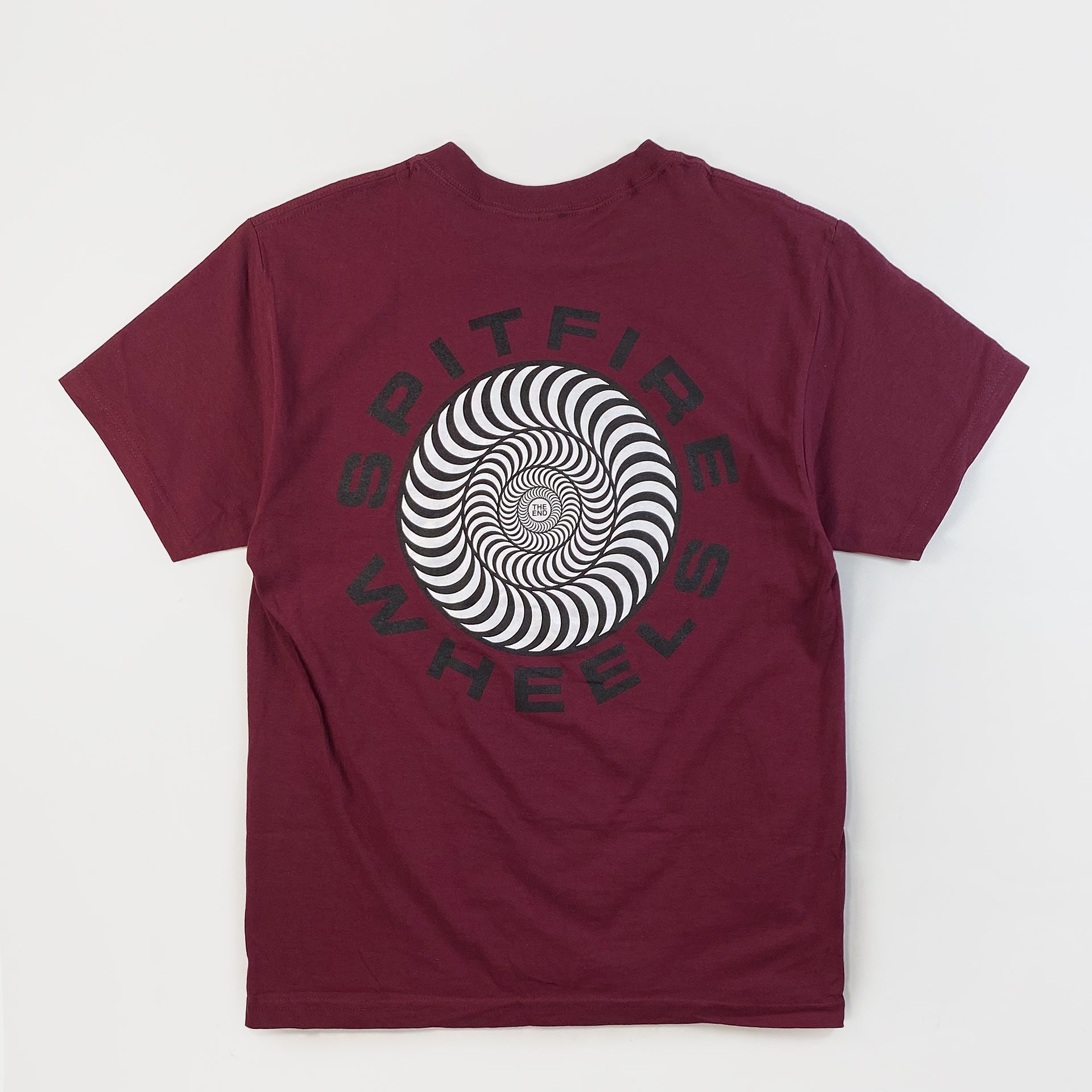 Spitfire Classic '87 Swirl Fill T-Shirt - Burgundy, available at Prime Delux Store, Plymouth, Devon, UK.