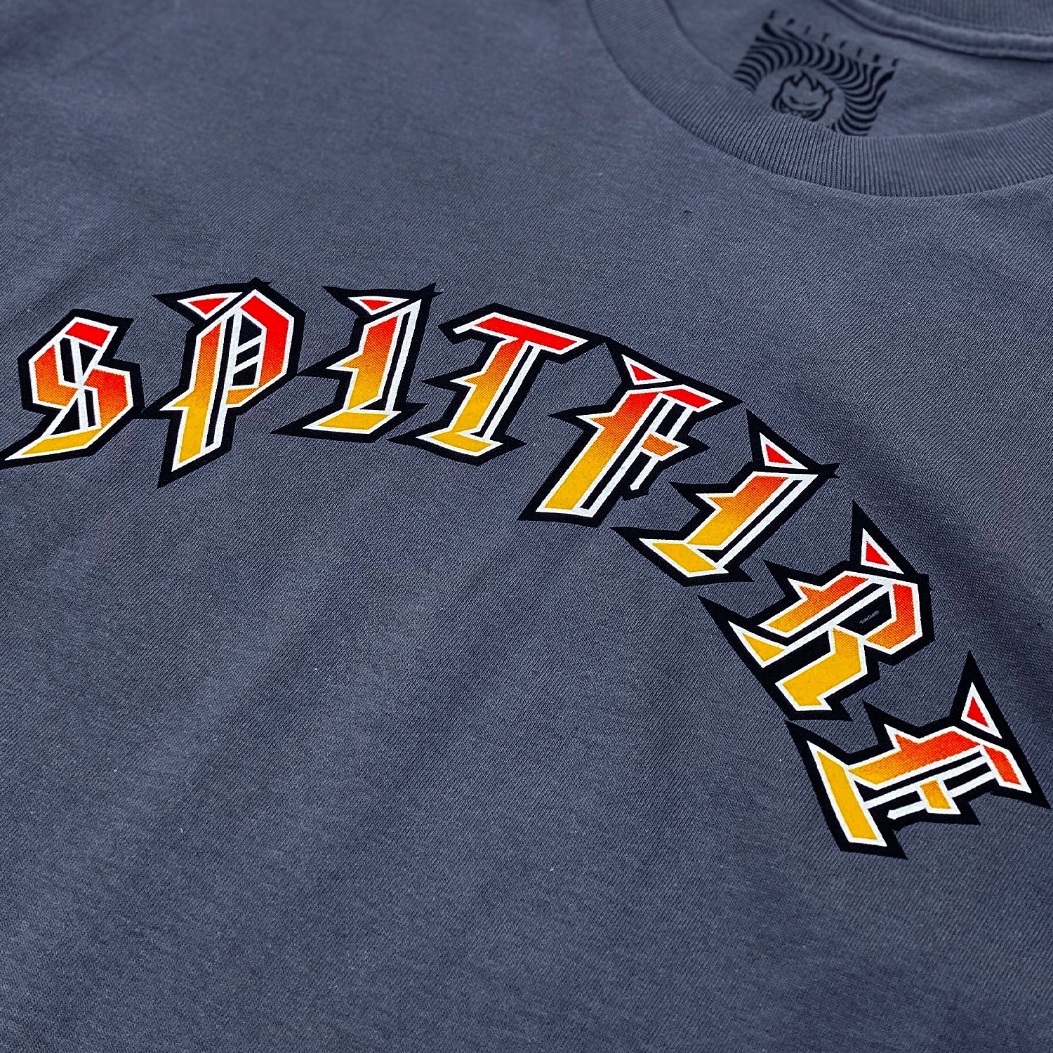 Spitfire Old E Bighead Fill Long Sleeve T-Shirt - Charcoal / Gold / Red - Prime Delux Store