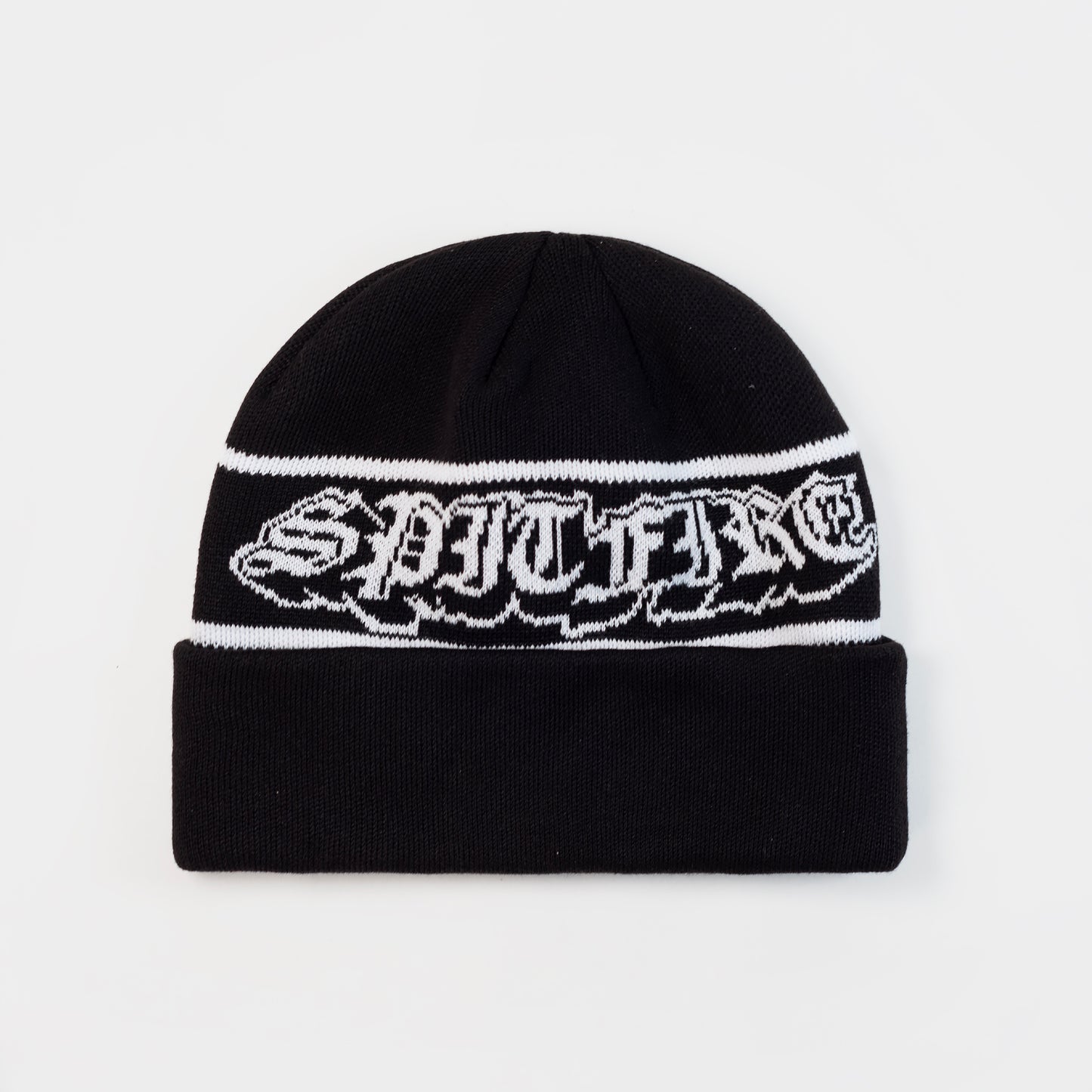 Spitfire Old E Drop Cuff Beanie - Black/White - Prime Delux Store