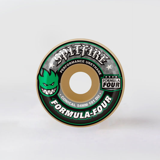 Spitfire - 101a - Conical Formula Four Wheels - Green Print - Prime Delux Store