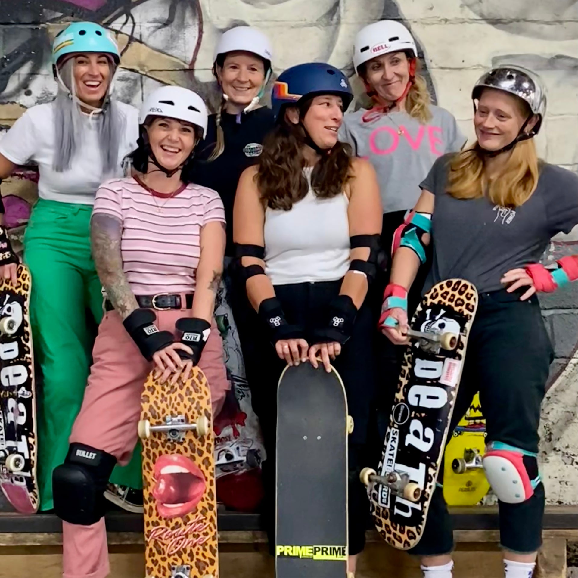 The Board Mums Club, with Skateboard Tuition at Prime Skatepark, Plymouth, Devon, UK.