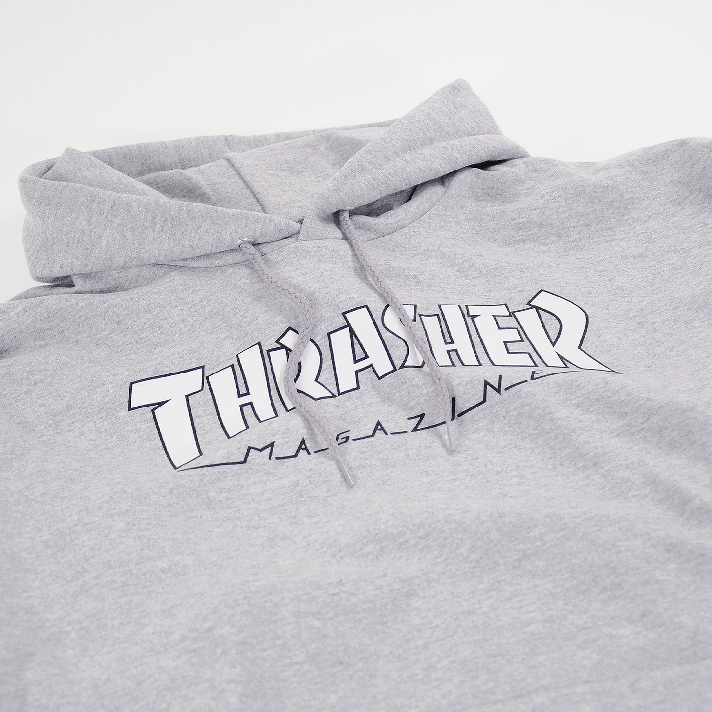 Thrasher - Outlined Logo Hooded Sweat - Grey / White - Prime Delux Store