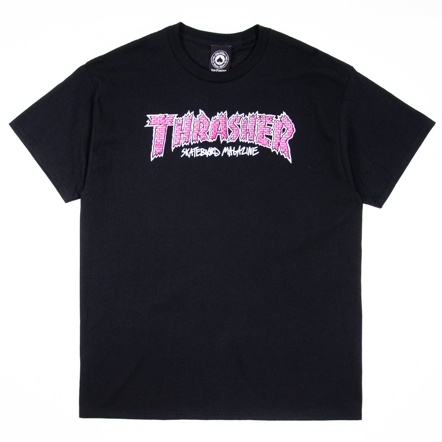 Thrasher Brick Logo T Shirt - Black - Prime Delux Store
