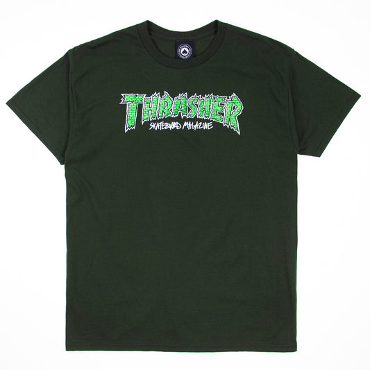 Thrasher Brick Logo T Shirt - Forest - Prime Delux Store