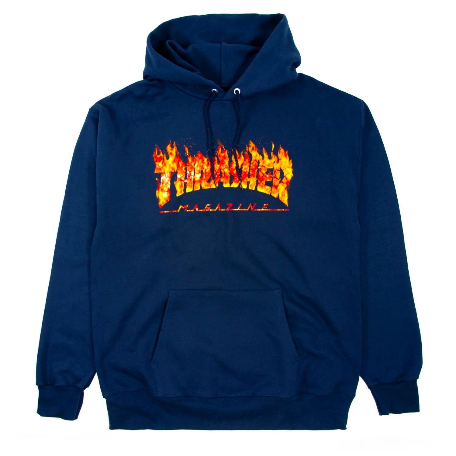 Thrasher Inferno Logo Hooded Sweat - Navy - Prime Delux Store