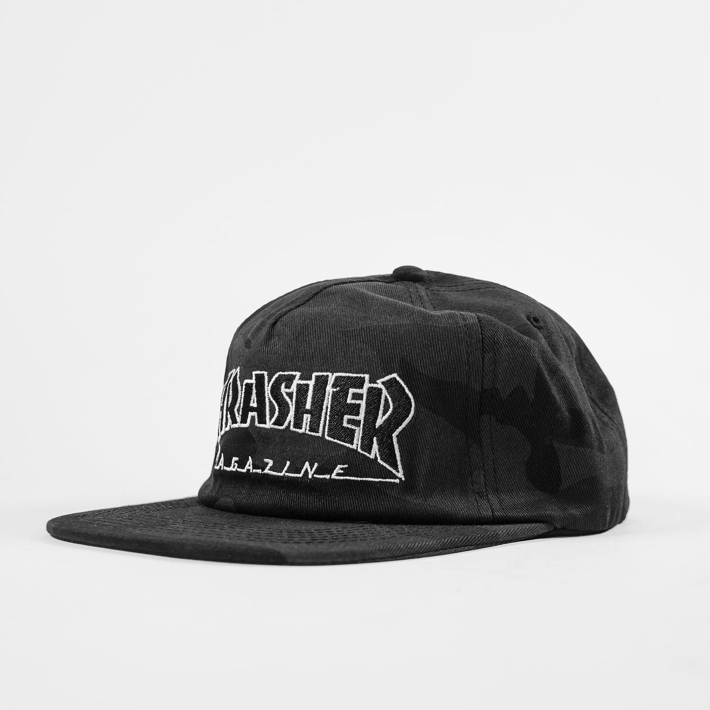 Thrasher Outlined Snapback Cap - Black/Camo - Prime Delux Store