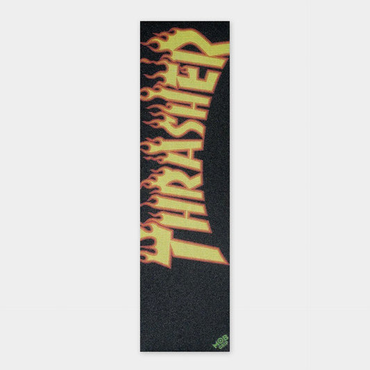 Mob 33 x 9" Thrasher Flame Griptape Sheet - Yellow / Orange - Prime Delux Store
