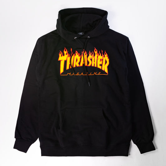 Thrasher Flame Logo Hooded Sweat - Prime Delux Store, Plymouth, Devon, UK