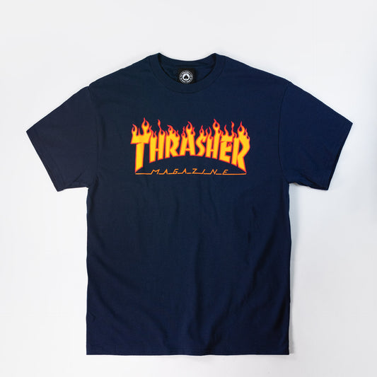 Thrasher Flame Logo T-Shirt, available at Prime Delux Store, Plymouth, Devon, Uk.