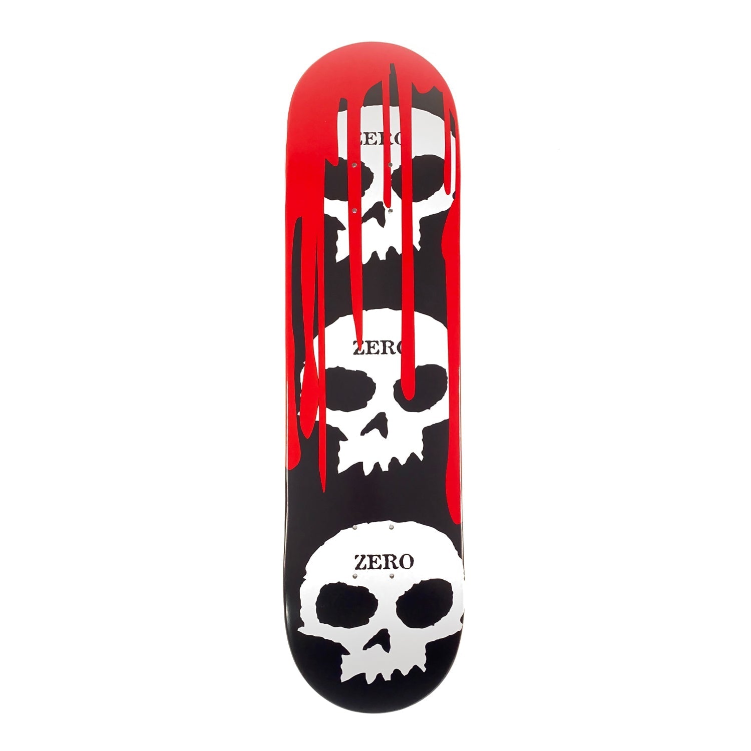 Zero - 8" 3 Skull Blood Deck - Black / White / Red - Prime Delux Store