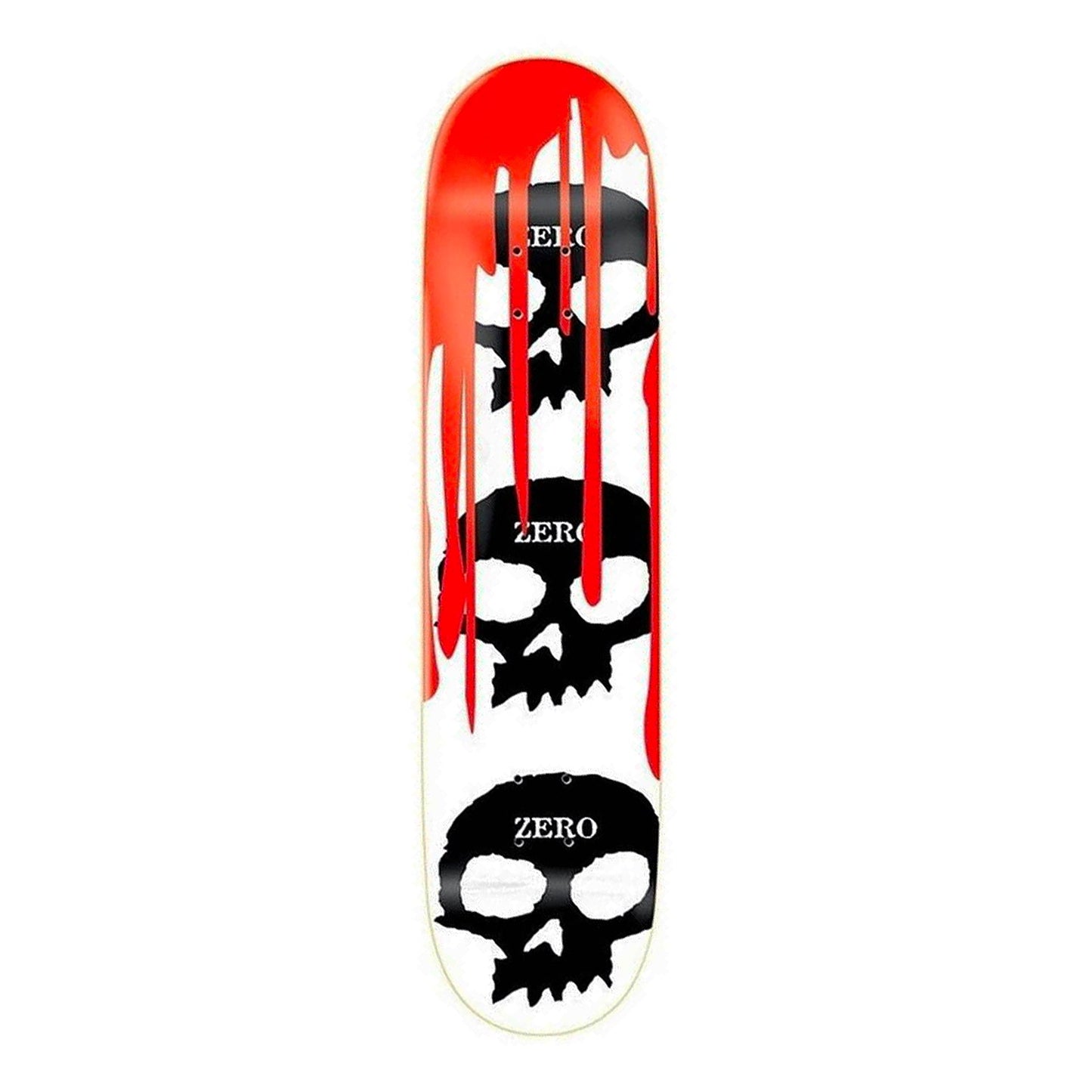 Zero - 8" 3 Skull Blood Deck - White / Black / Red - Prime Delux Store